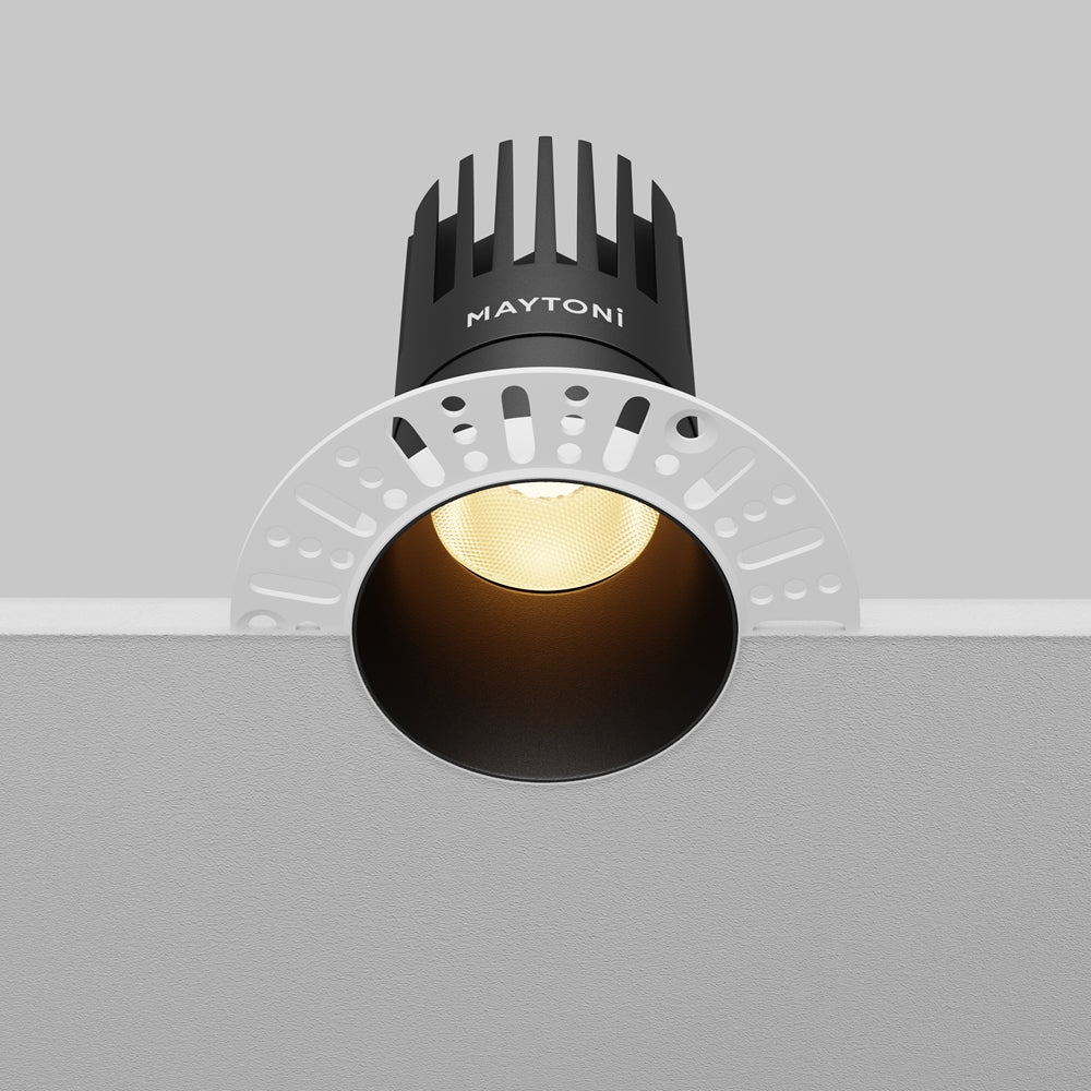Maytoni downlight Dip LED 50° vgradna okrogla svetilka, črna