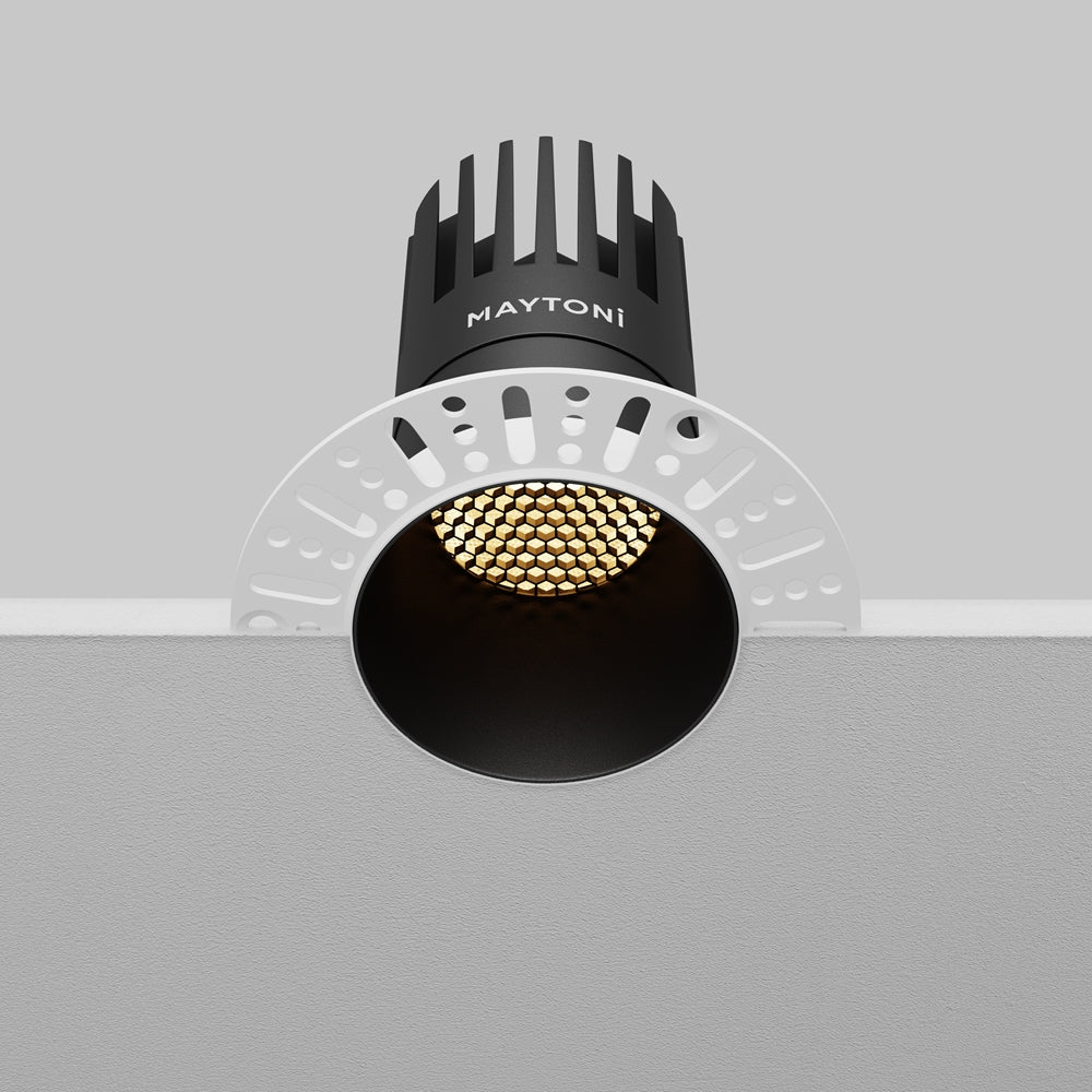 Maytoni downlight Dip LED 50° vgradna okrogla svetilka, črna