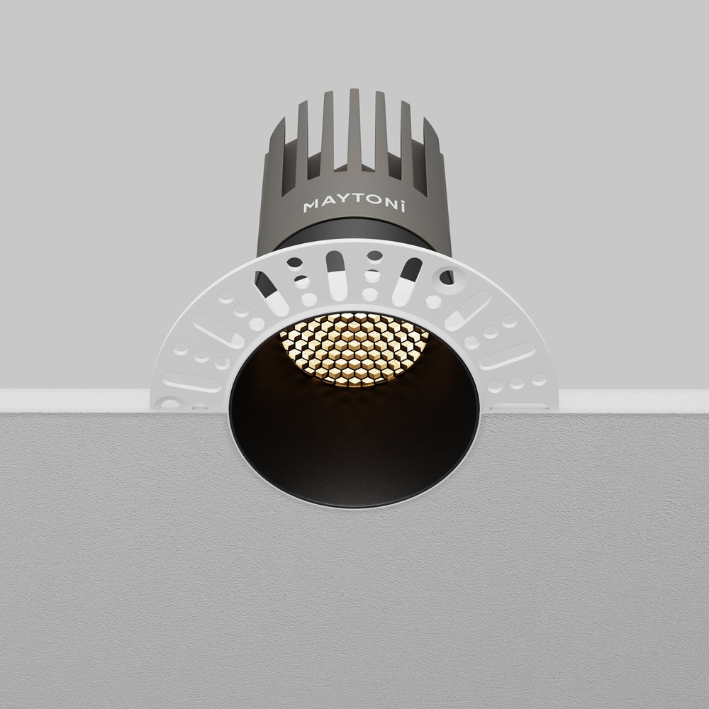 Maytoni downlight Dip LED 50° vgradna okrogla svetilka, črna