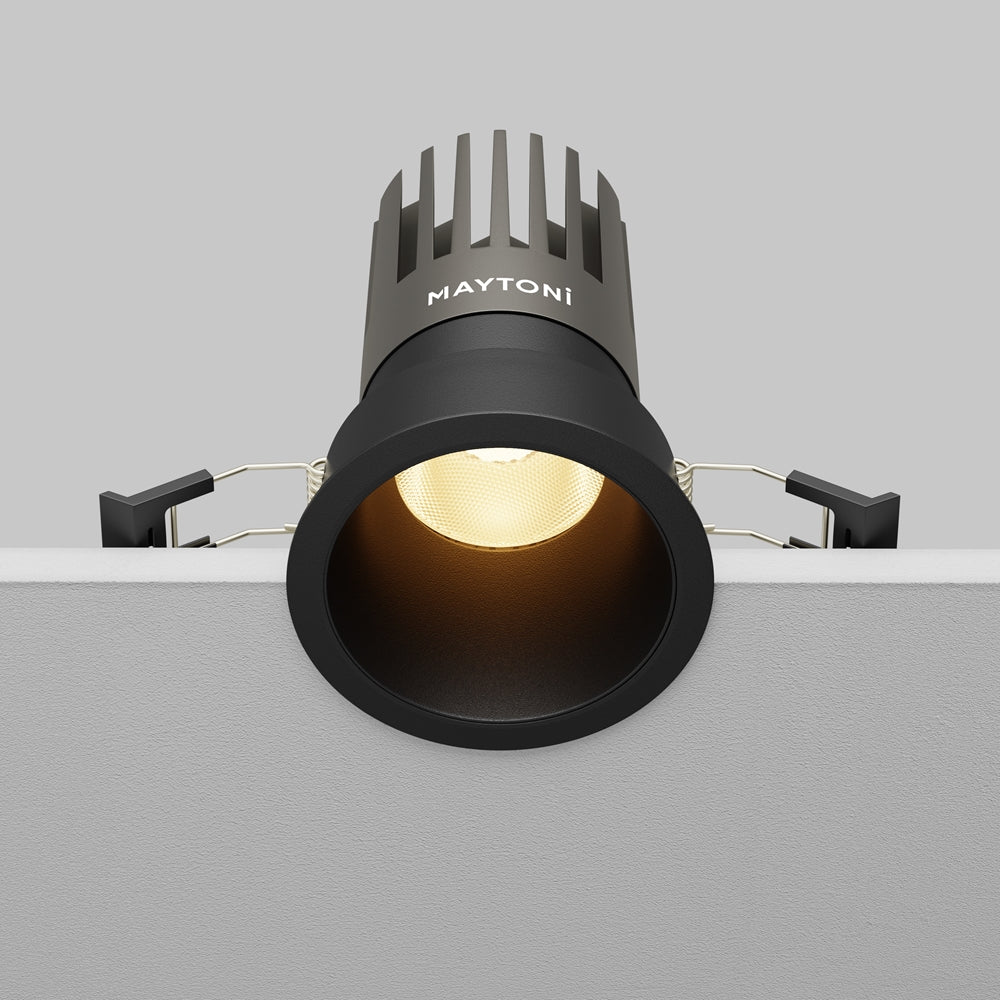 Maytoni downlight Dip LED 50° vgradna okrogla svetilka, črna