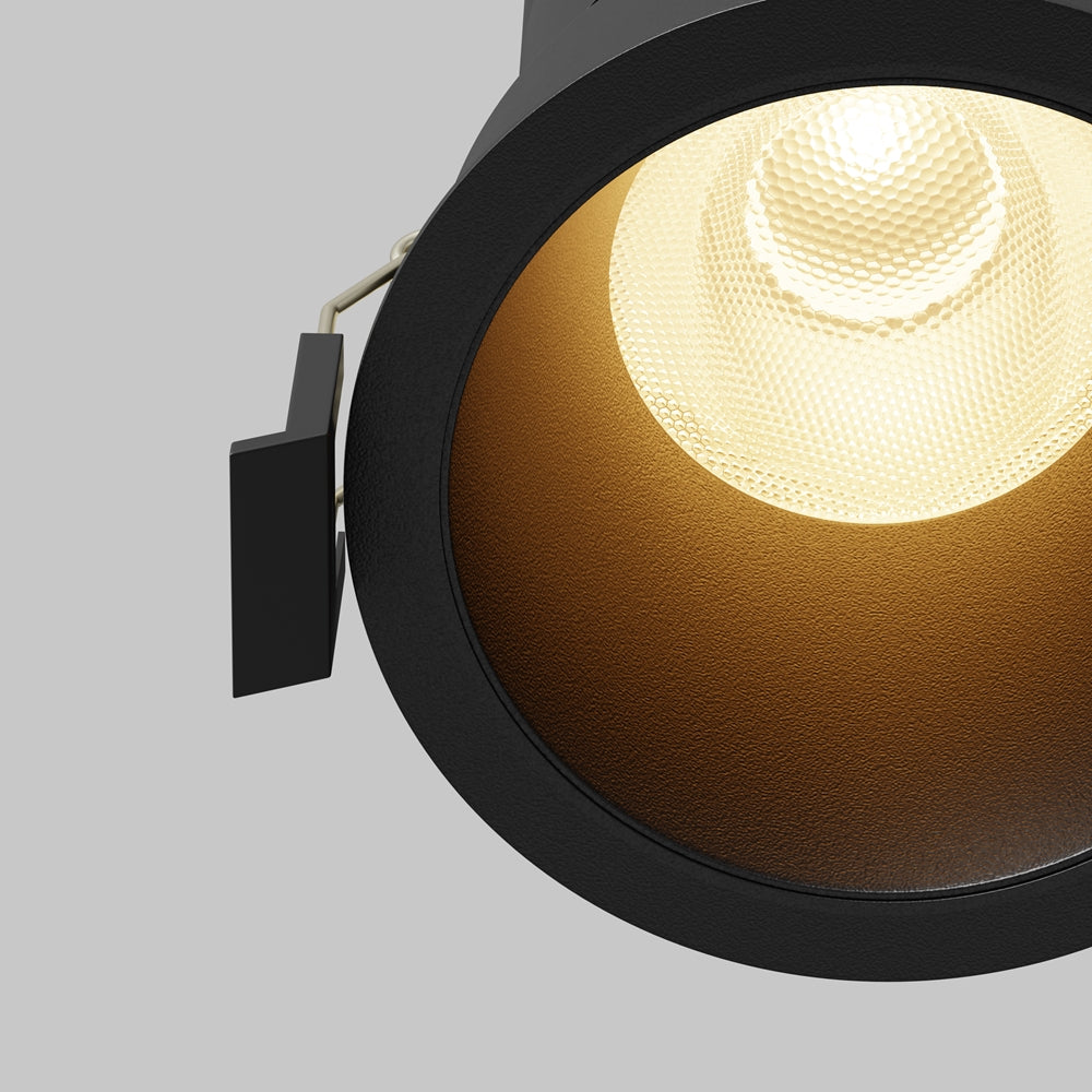 Maytoni downlight Dip LED 50° vgradna okrogla svetilka, črna