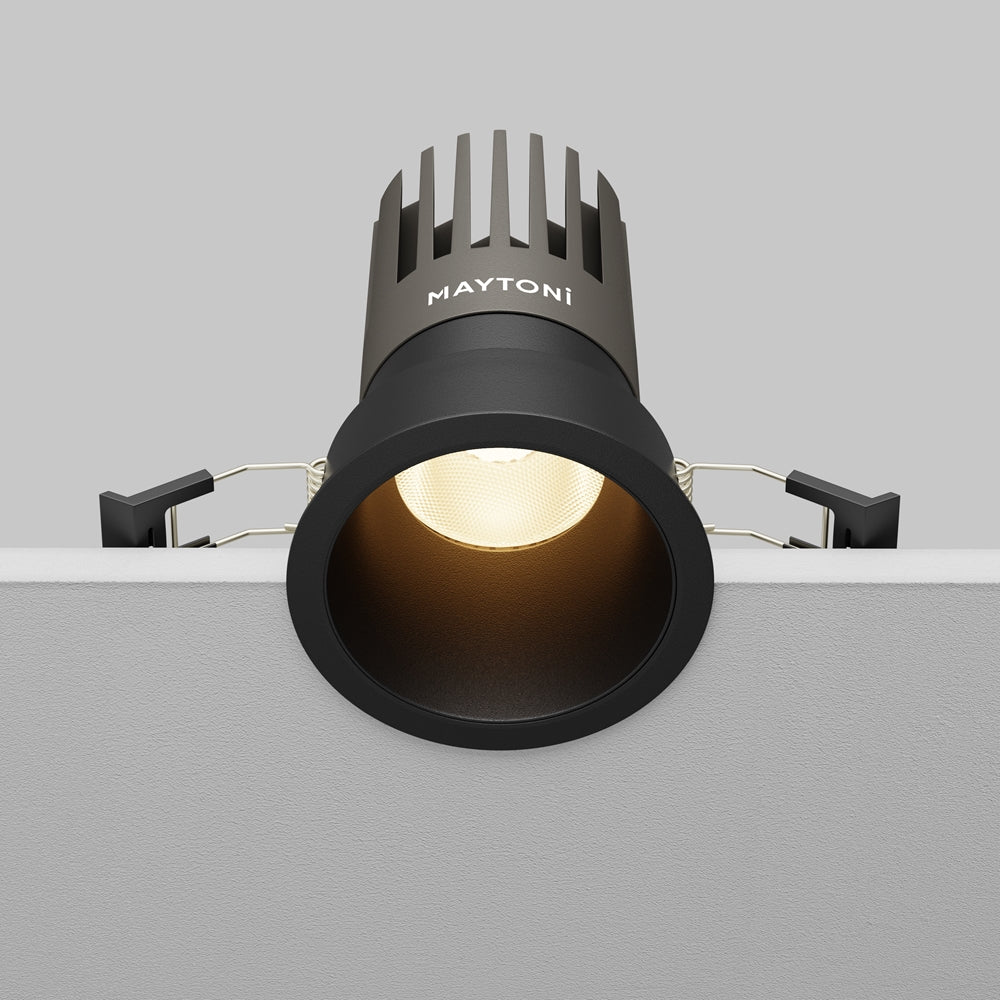 Maytoni downlight Dip LED 50° vgradna okrogla svetilka, črna