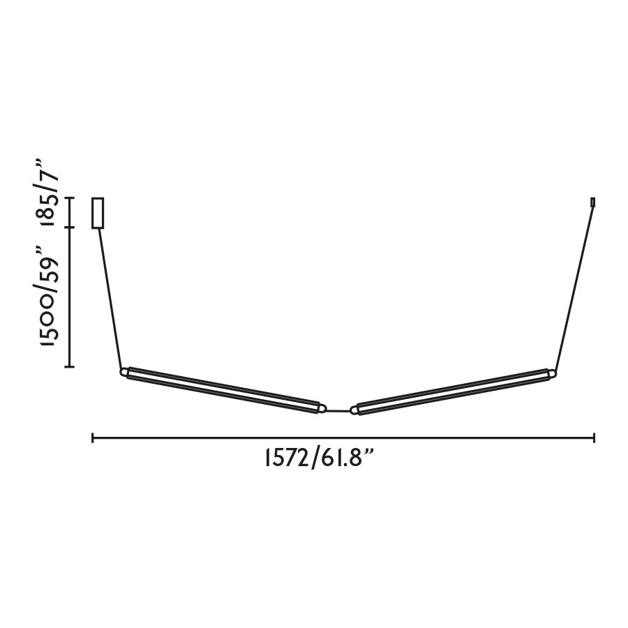 Faro Lumina 600 LED 2L závěsné svítidlo horizontální