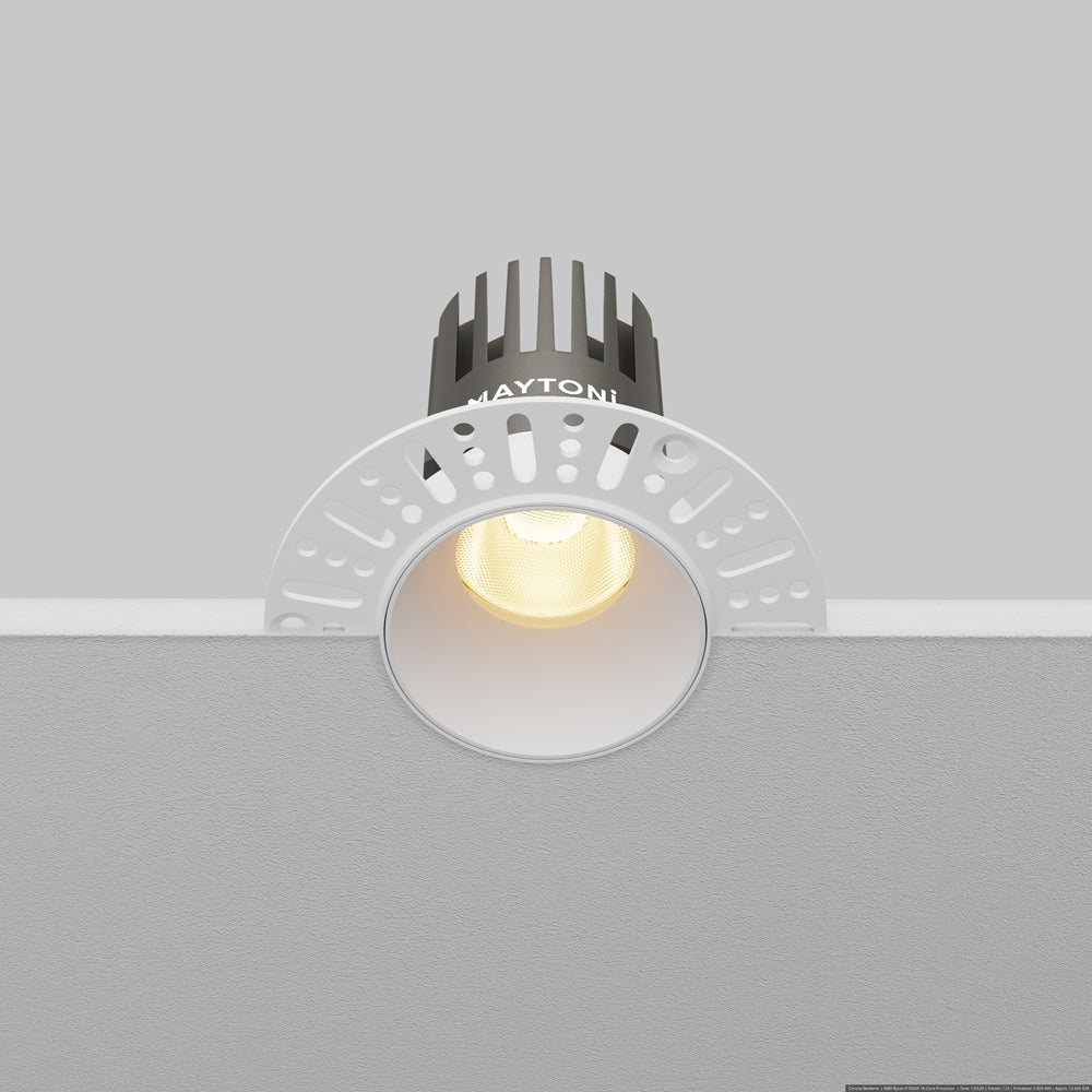 Maytoni downlight Dip LED 50° vgradna okrogla svetilka, bela