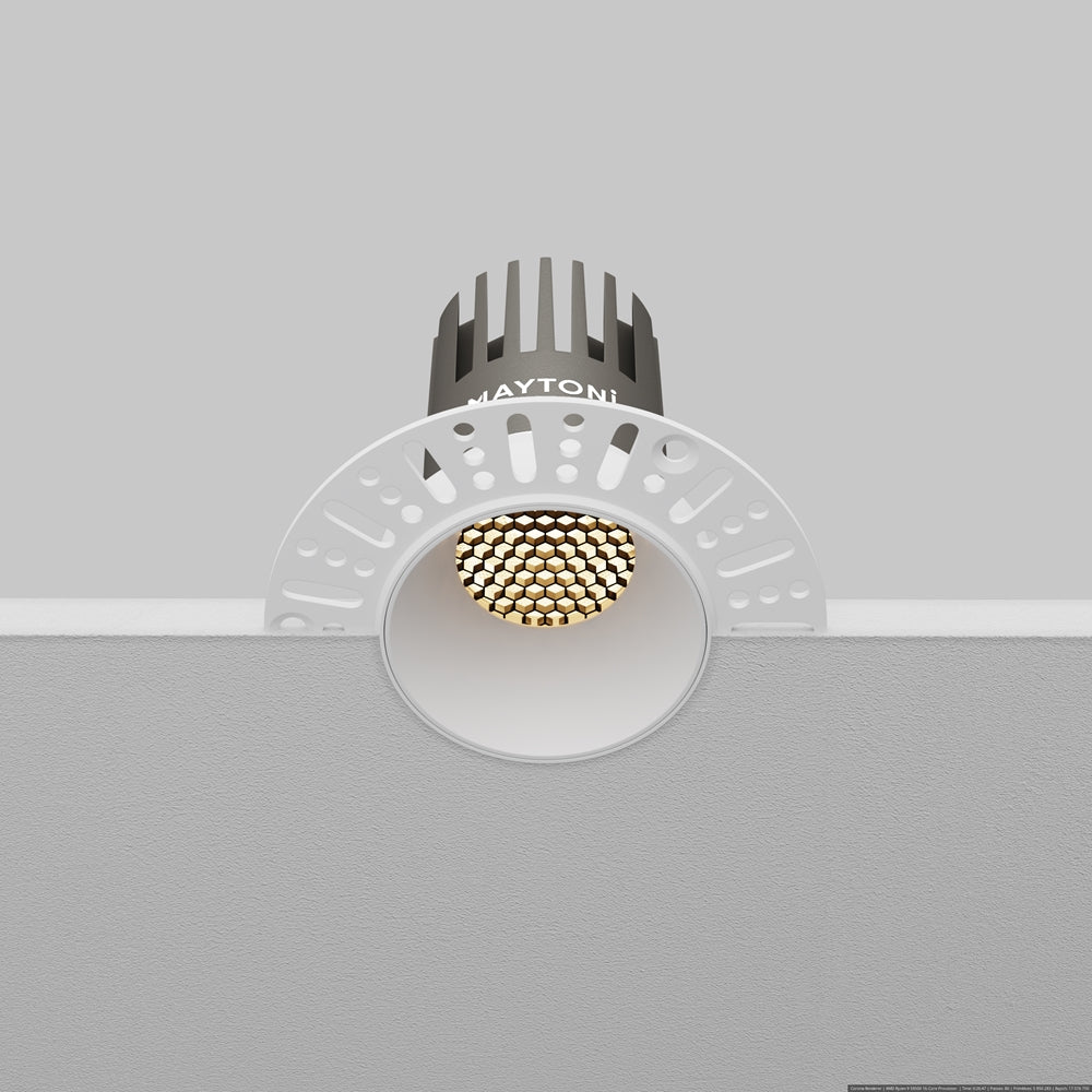 Maytoni downlight Dip LED 50° vgradna okrogla svetilka, bela