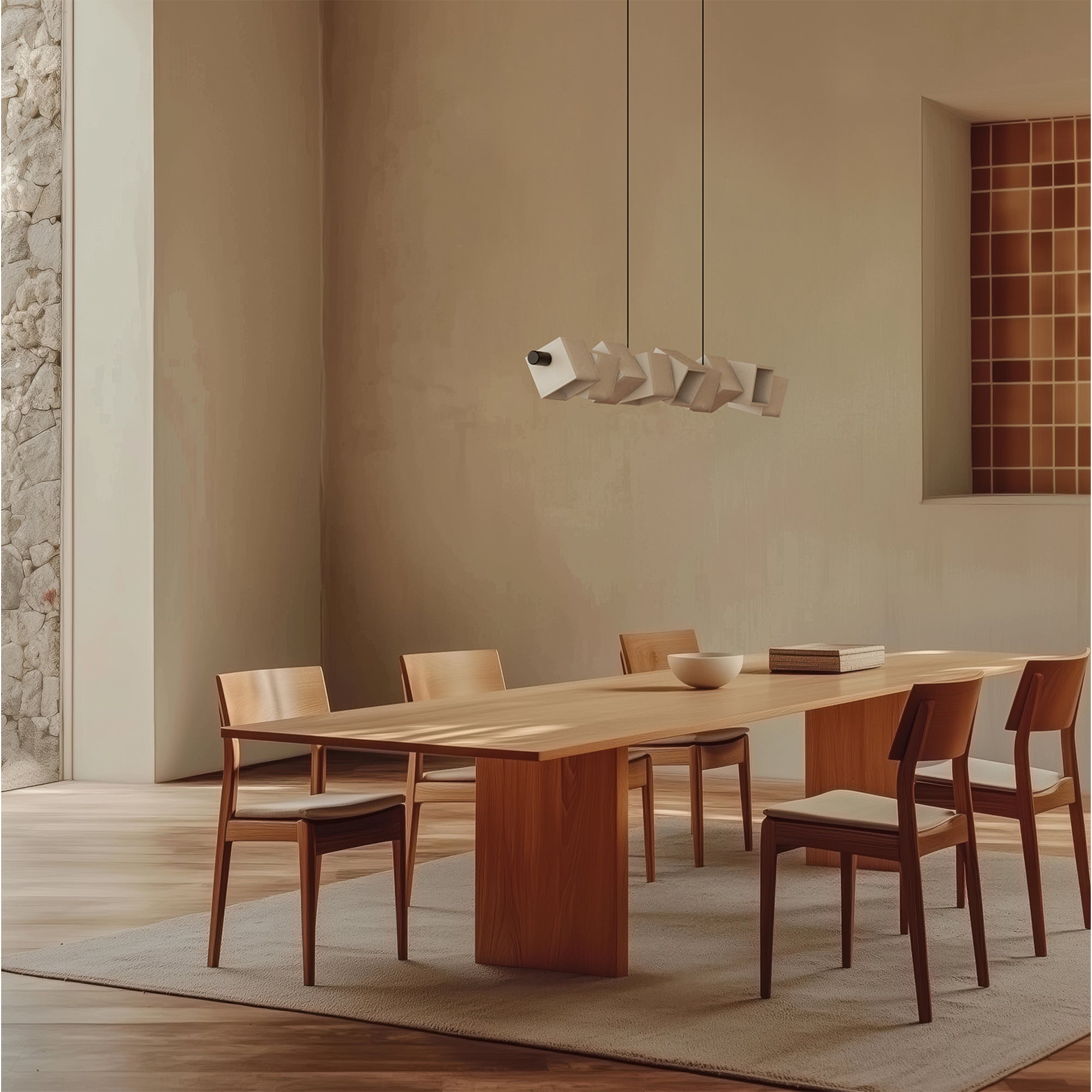 Aromas Cubic L LED závěsné alabastrové svítidlo lustr