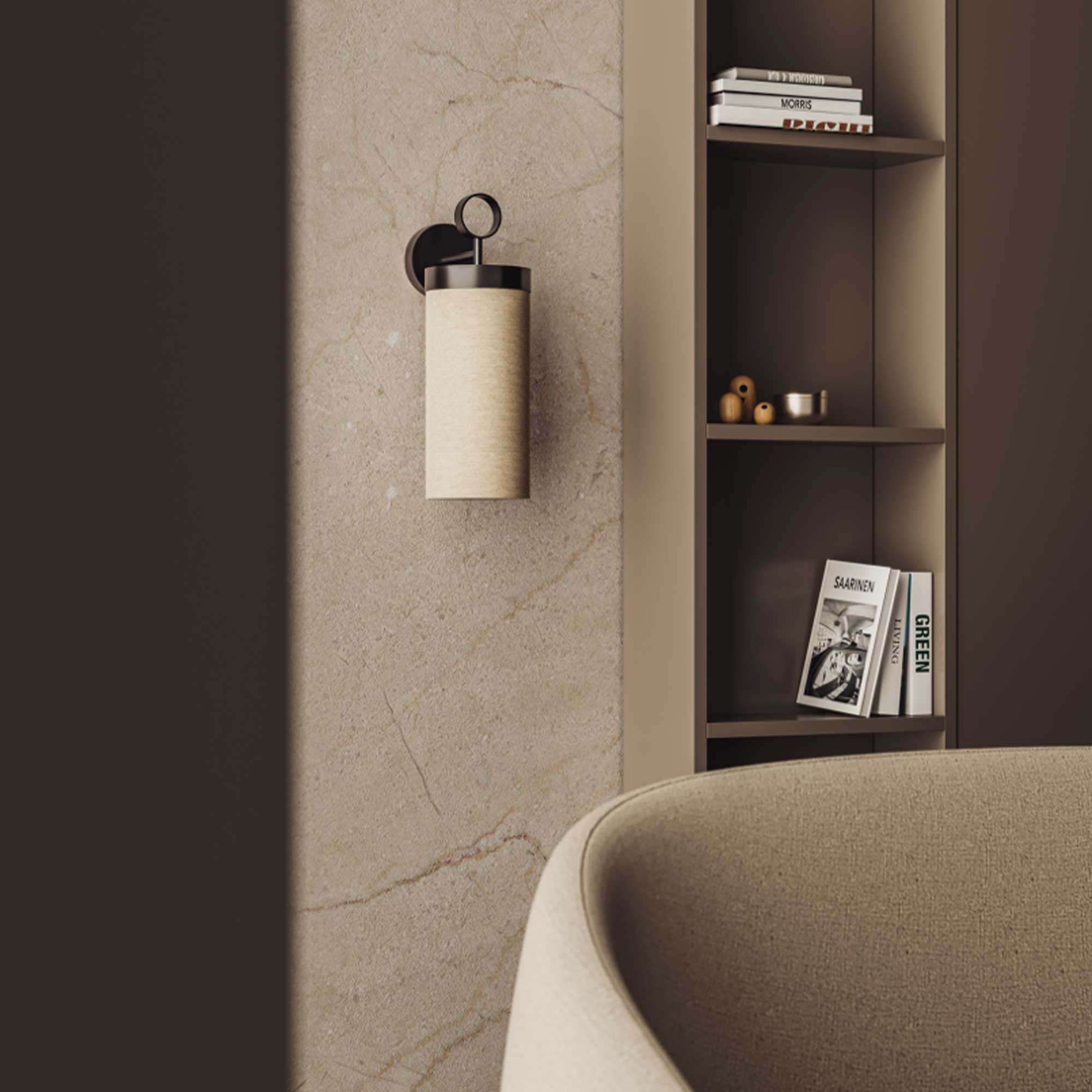 Aromas Nooi T8 nástěnné svítidlo lněné