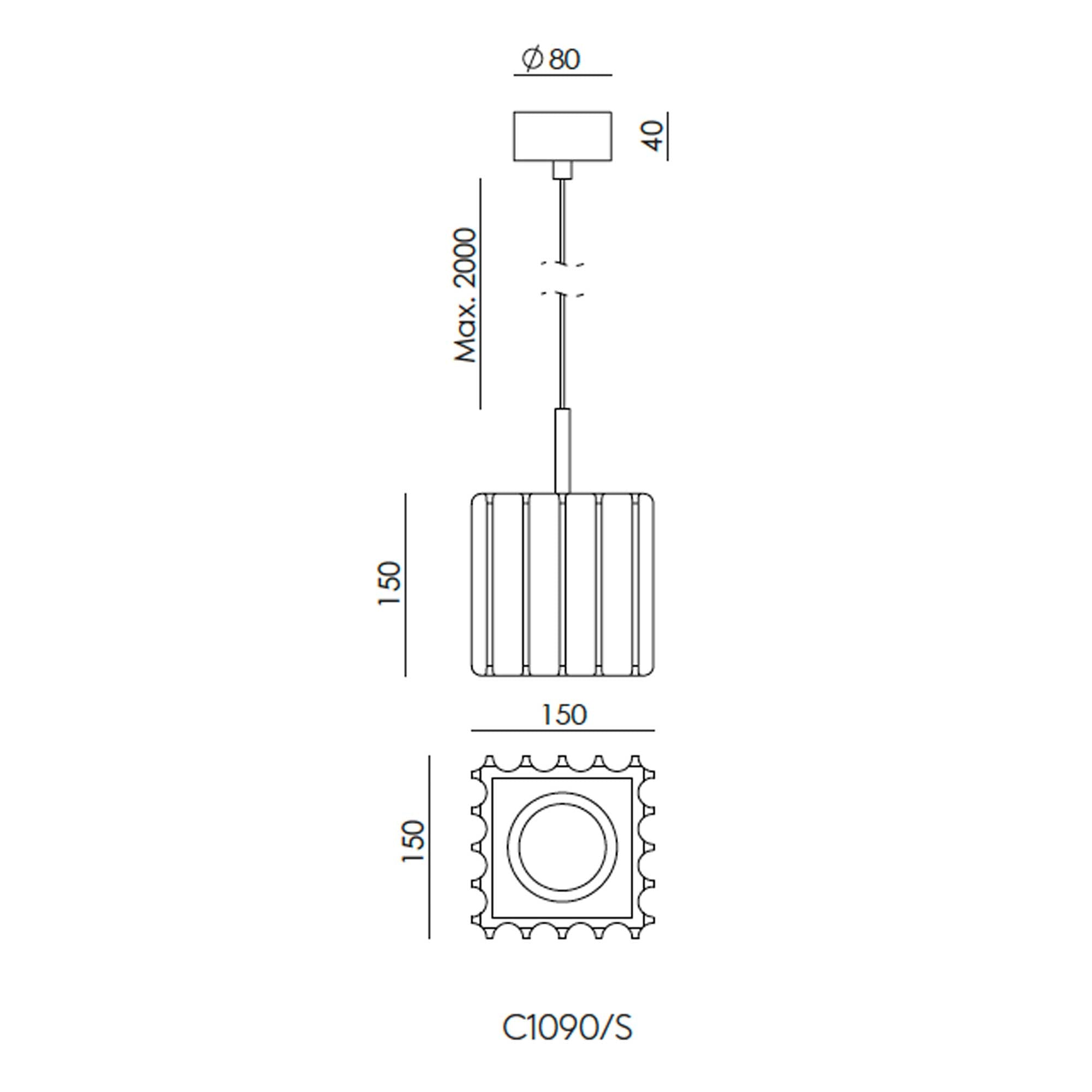 Aromas Pire GU10 závěsné keramické svítidlo
