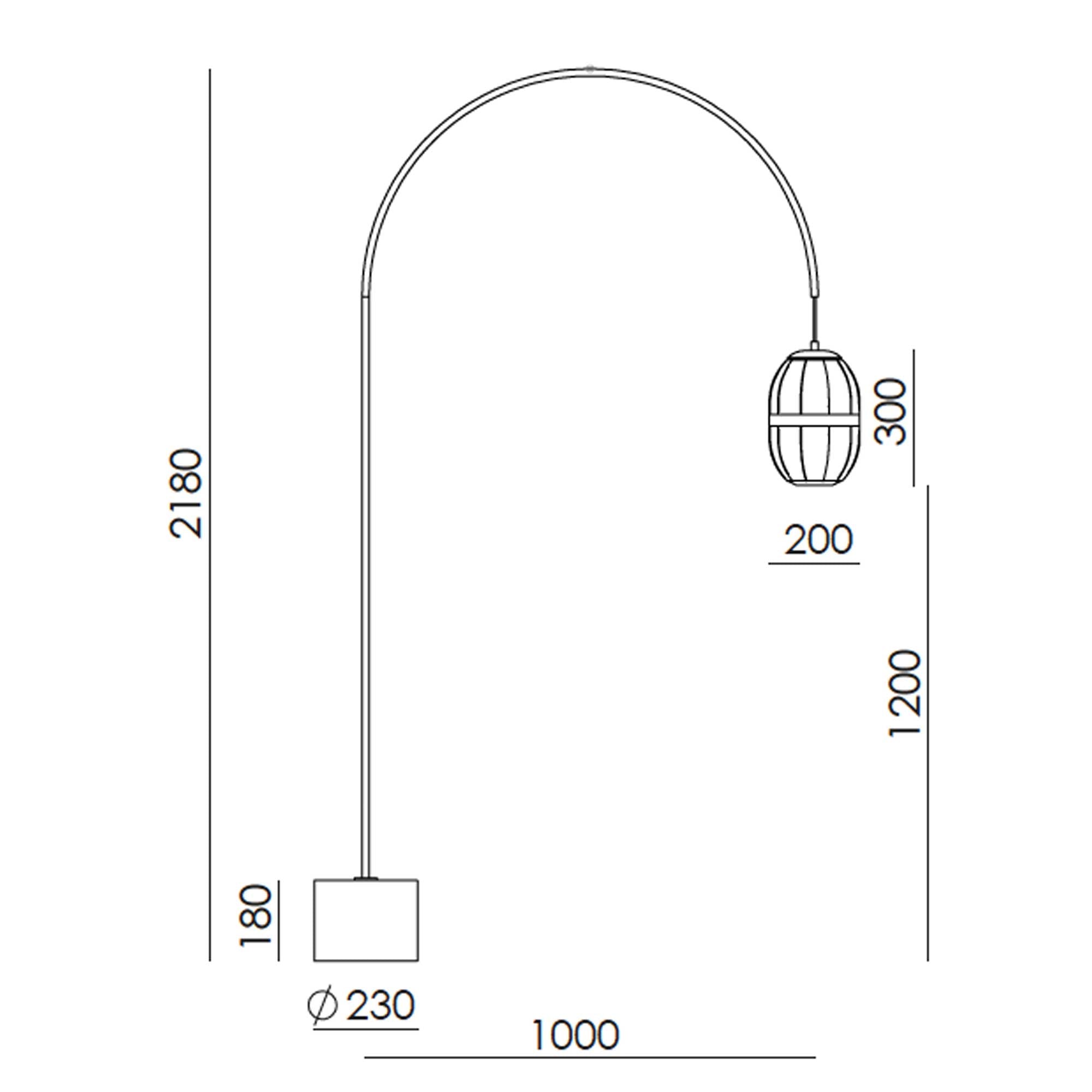 Aromas Pull G9 stojací látkové svítidlo
