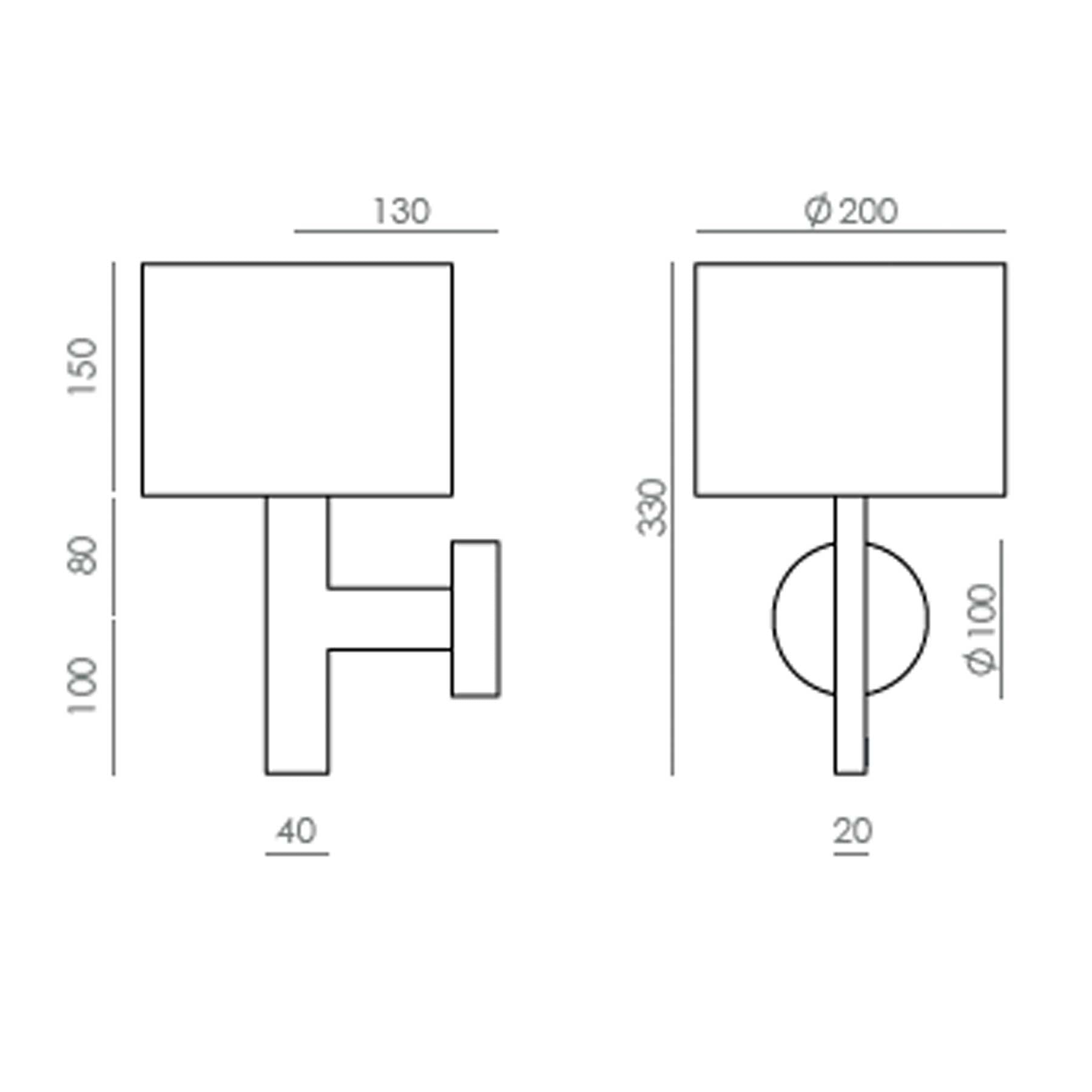 Aromas Rems E27 nástěnné kožené svítidlo