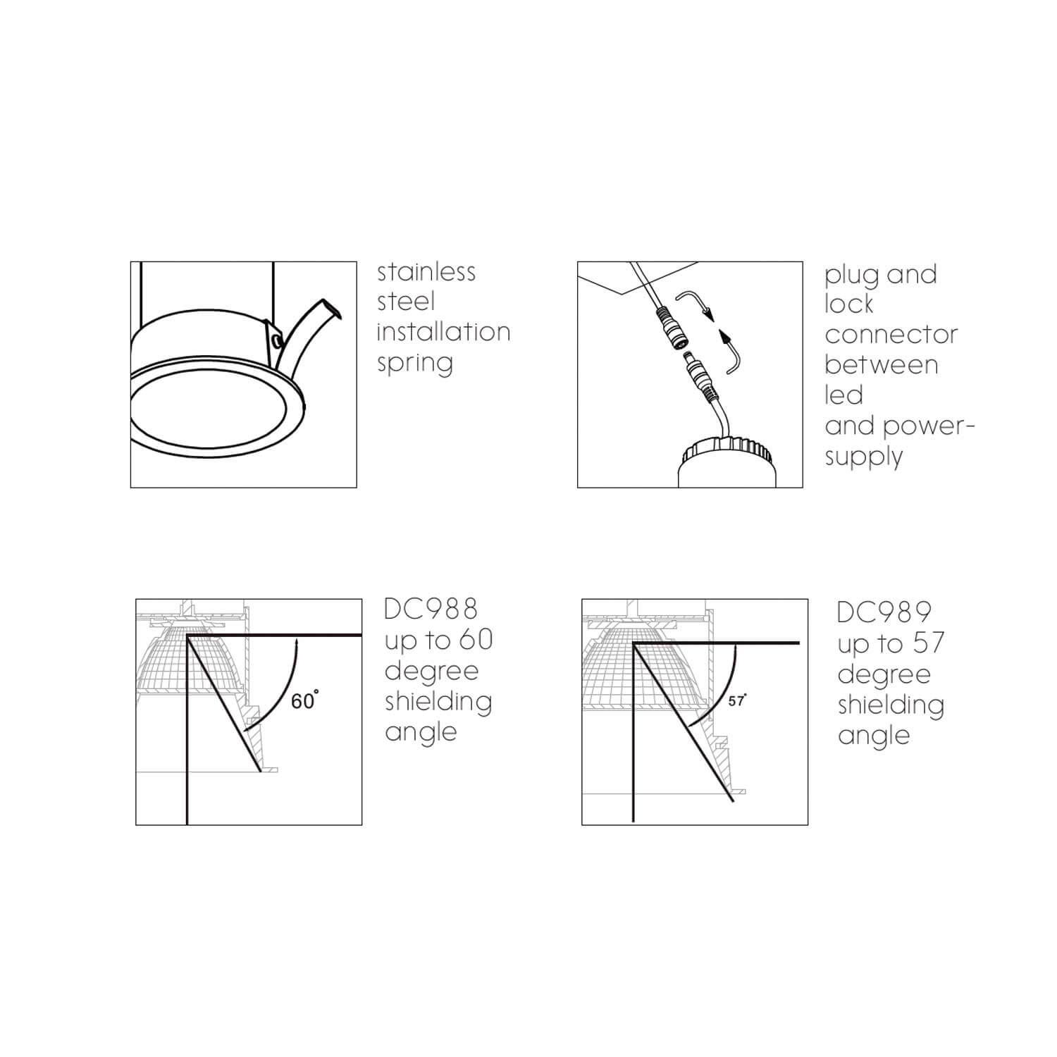 Downlight Deep LED zápustné svítidlo Ra>95