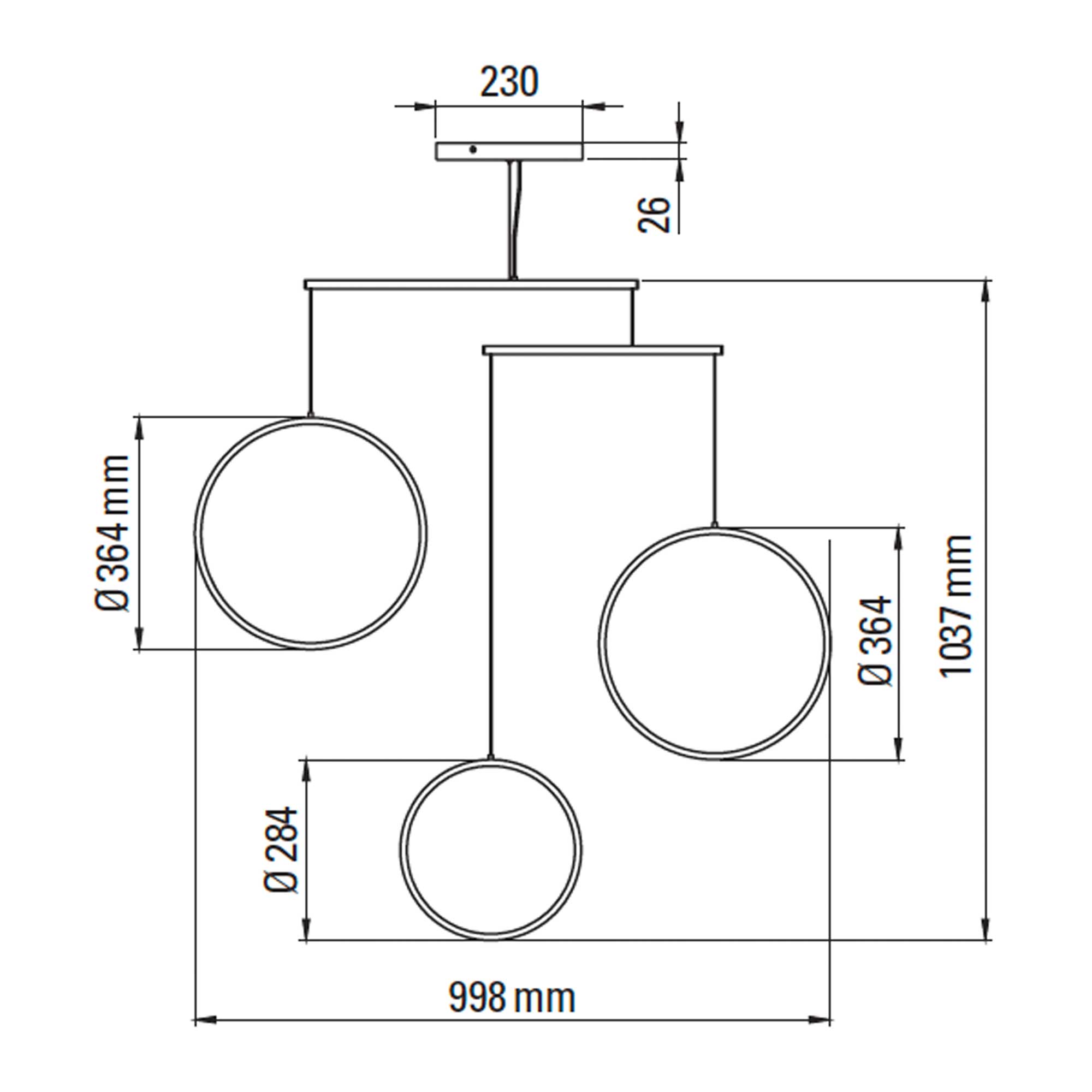 DCW éditions Focus LED viseča svetilka