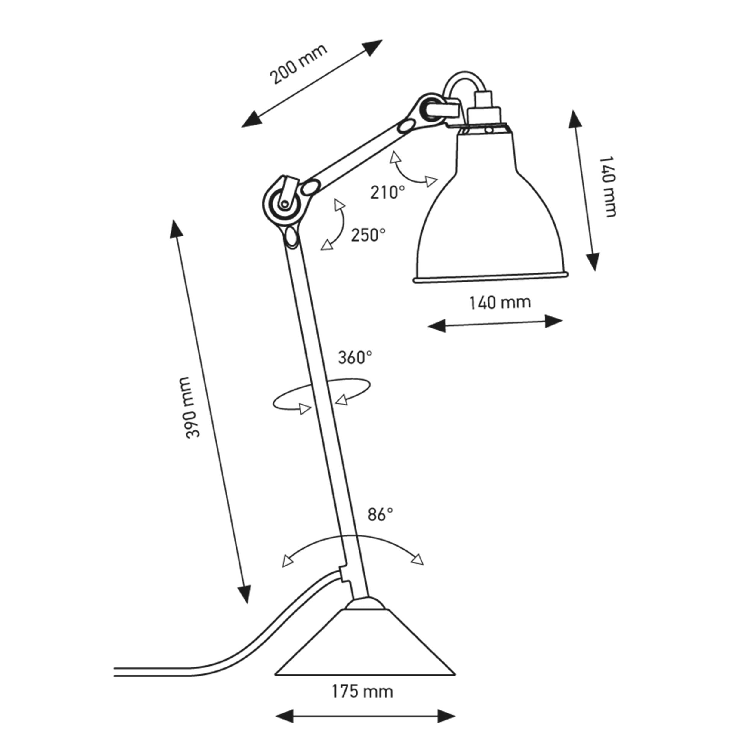 DCW éditions Lampe Gras N°205 E14 namizna svetilka
