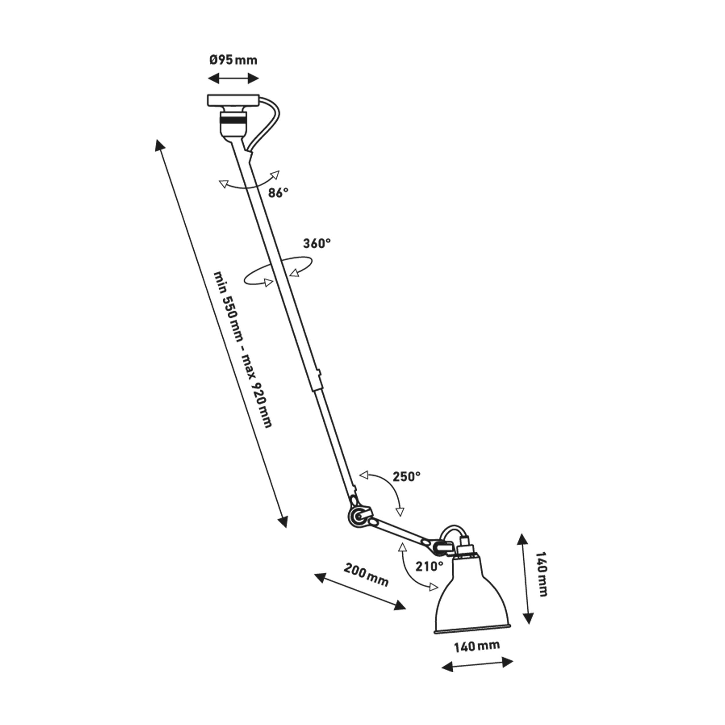 DCW éditions Lampe Gras N°302 E14 stropní svítidlo