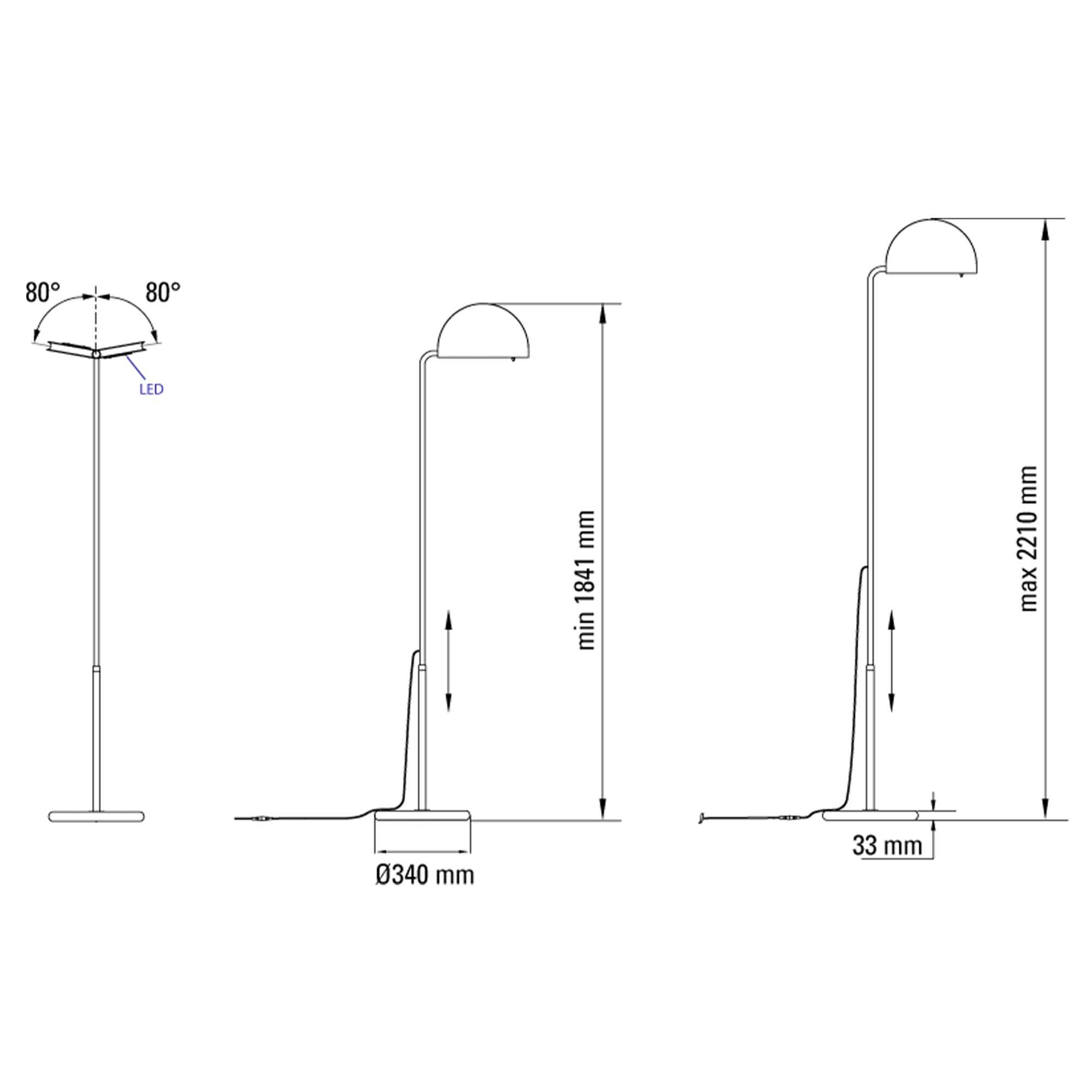 DCW éditions Mezzaluna LED stojací svítidlo