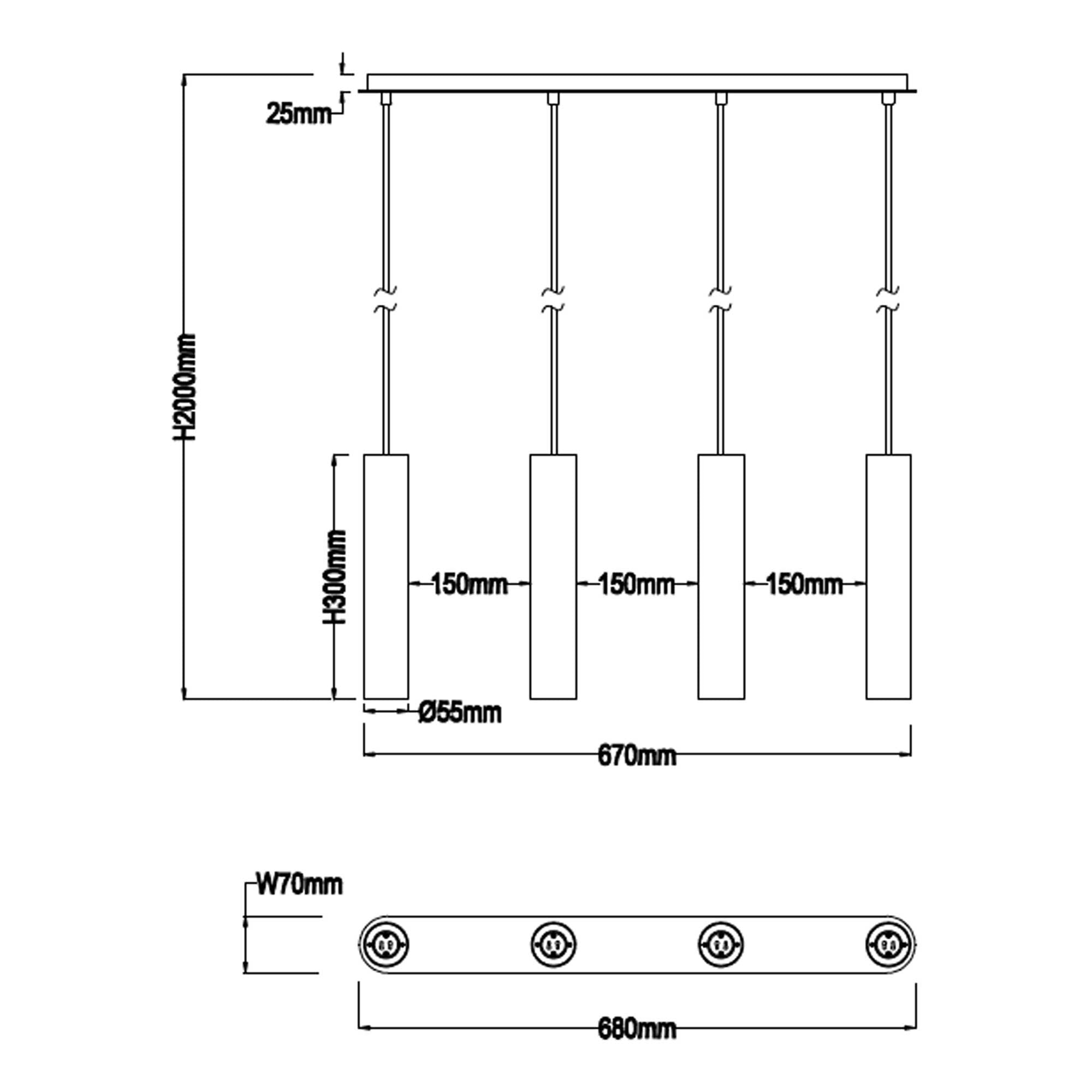 Faneurope Fluke GU10 závěsné svítidlo lustr
