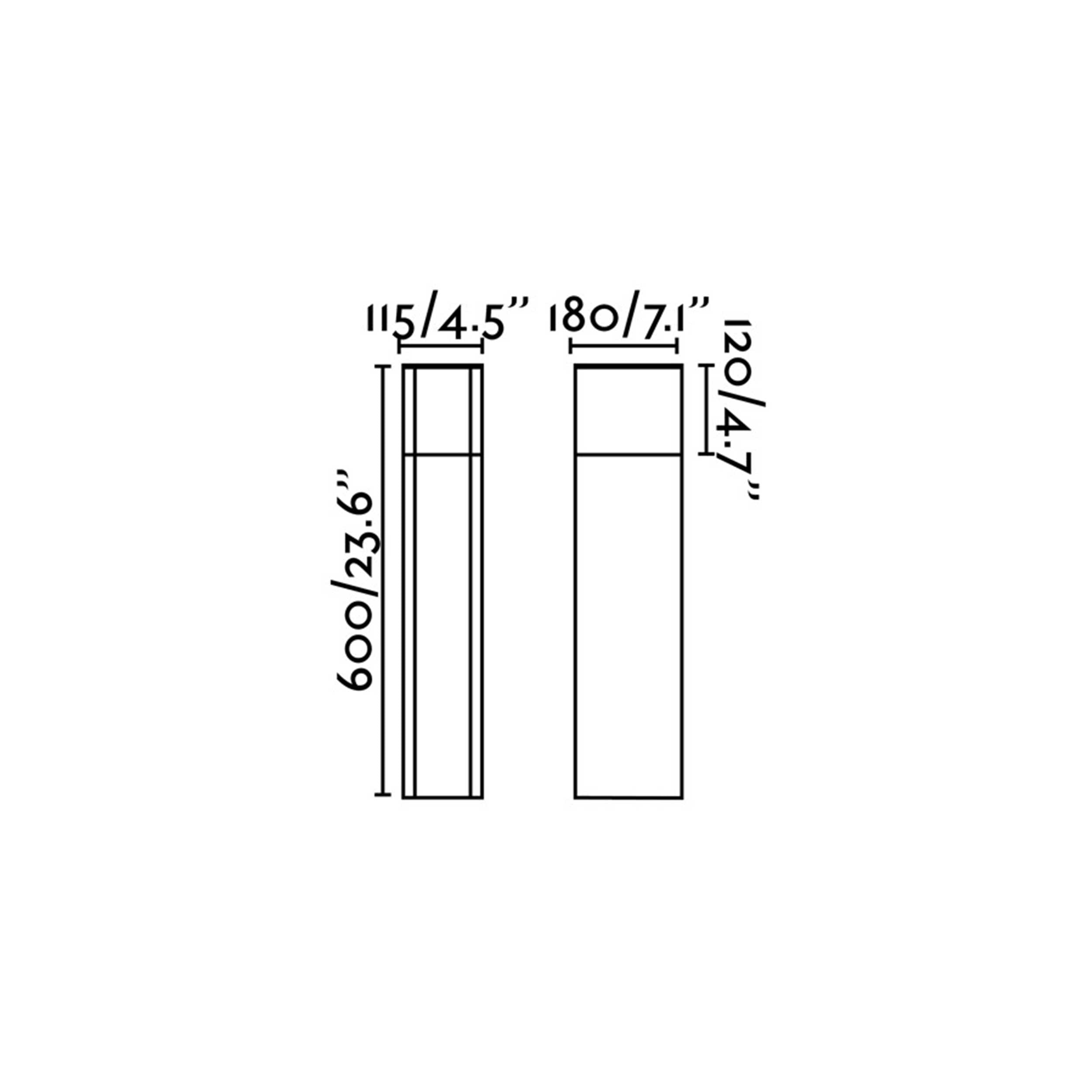 Faro Datna E27 column exterior light IP44