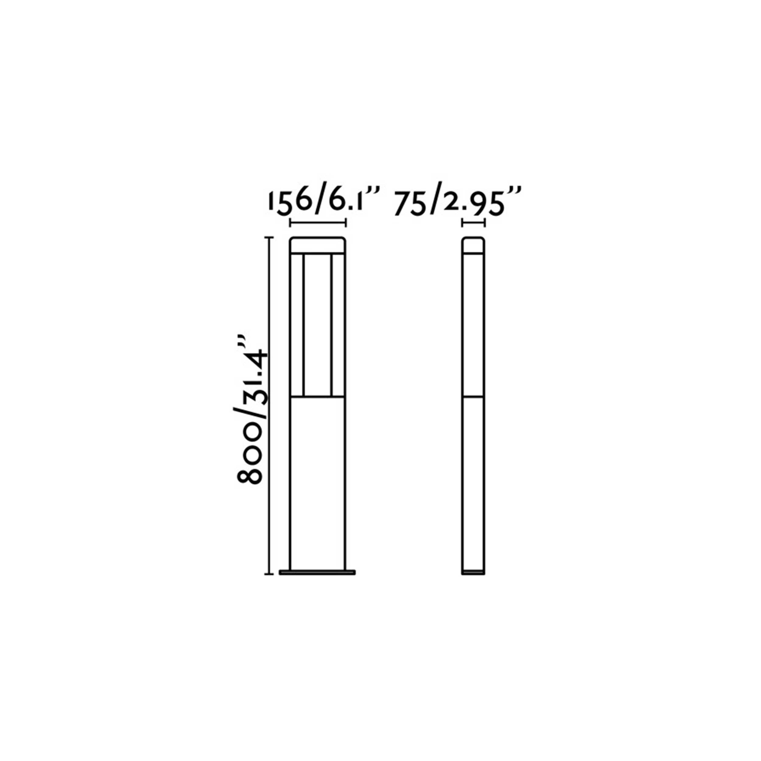 Faro Nanda LED stebriščna zunanja svetilka IP54