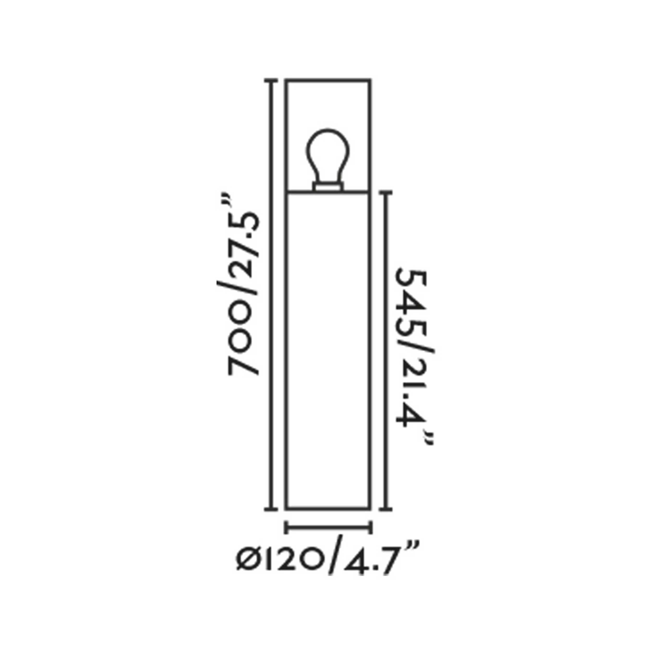 Faro Kila E27 stebriščna zunanja svetilka IP65