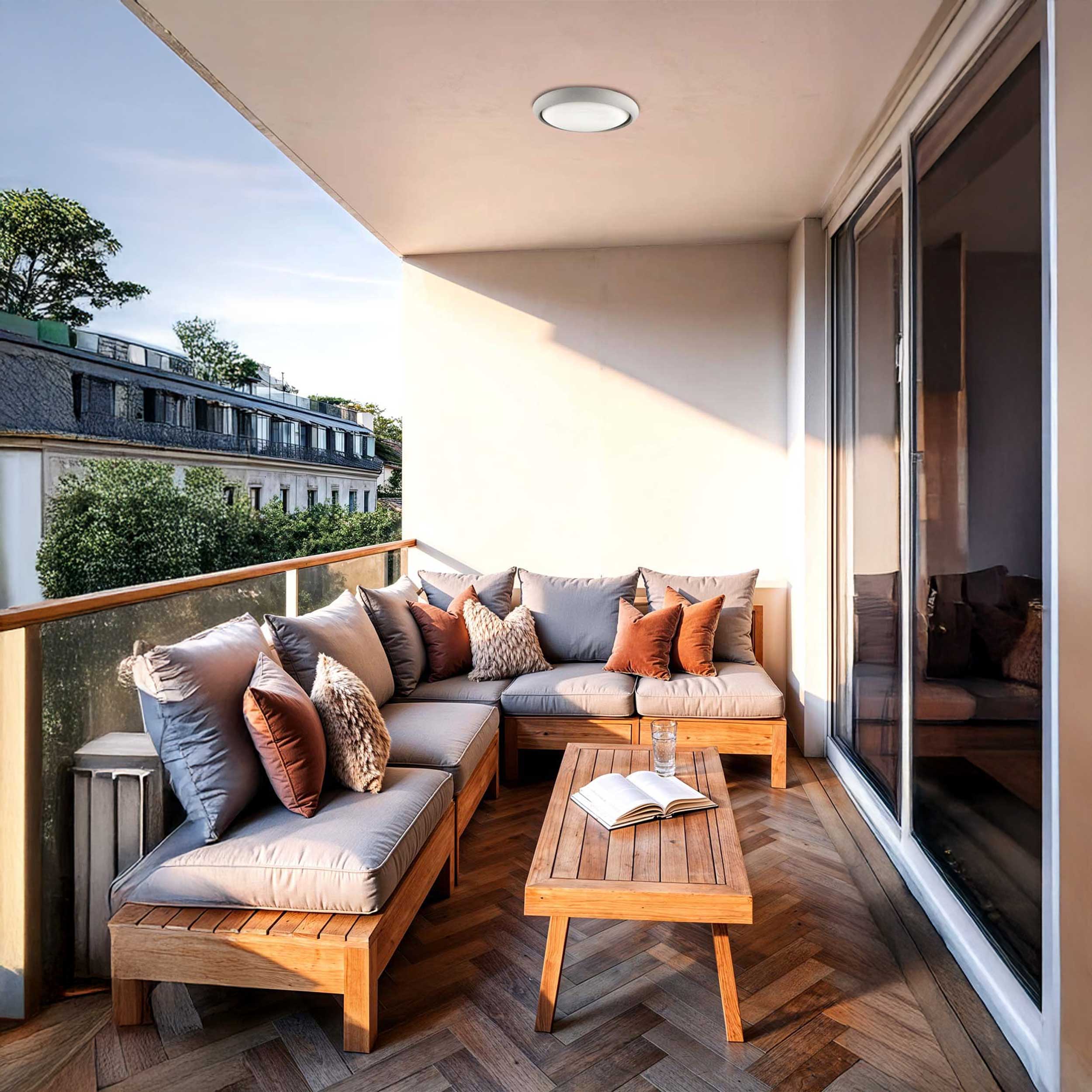 Faro Brume LED glass ceiling light IP44