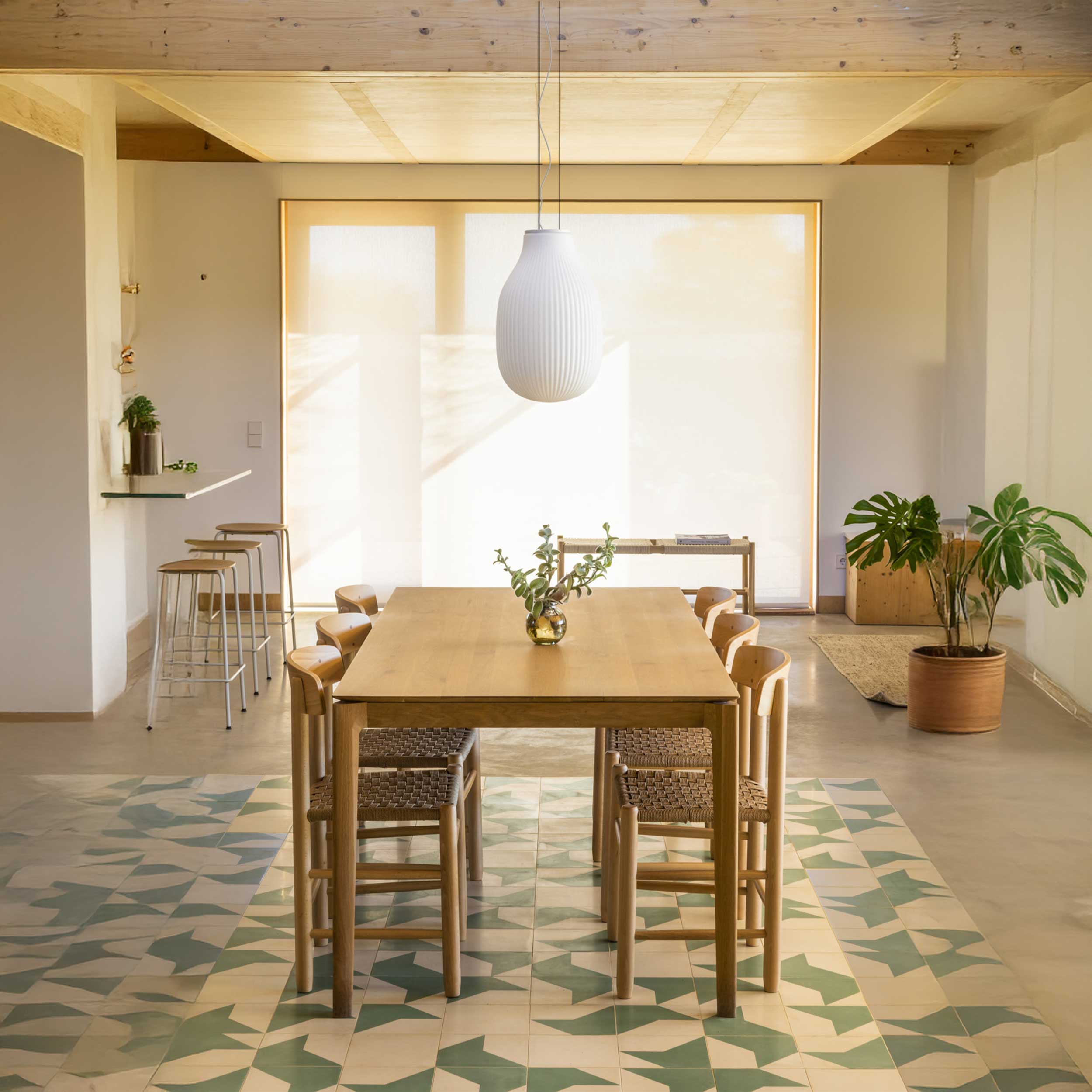 Faro Brume LED glass ceiling light IP44