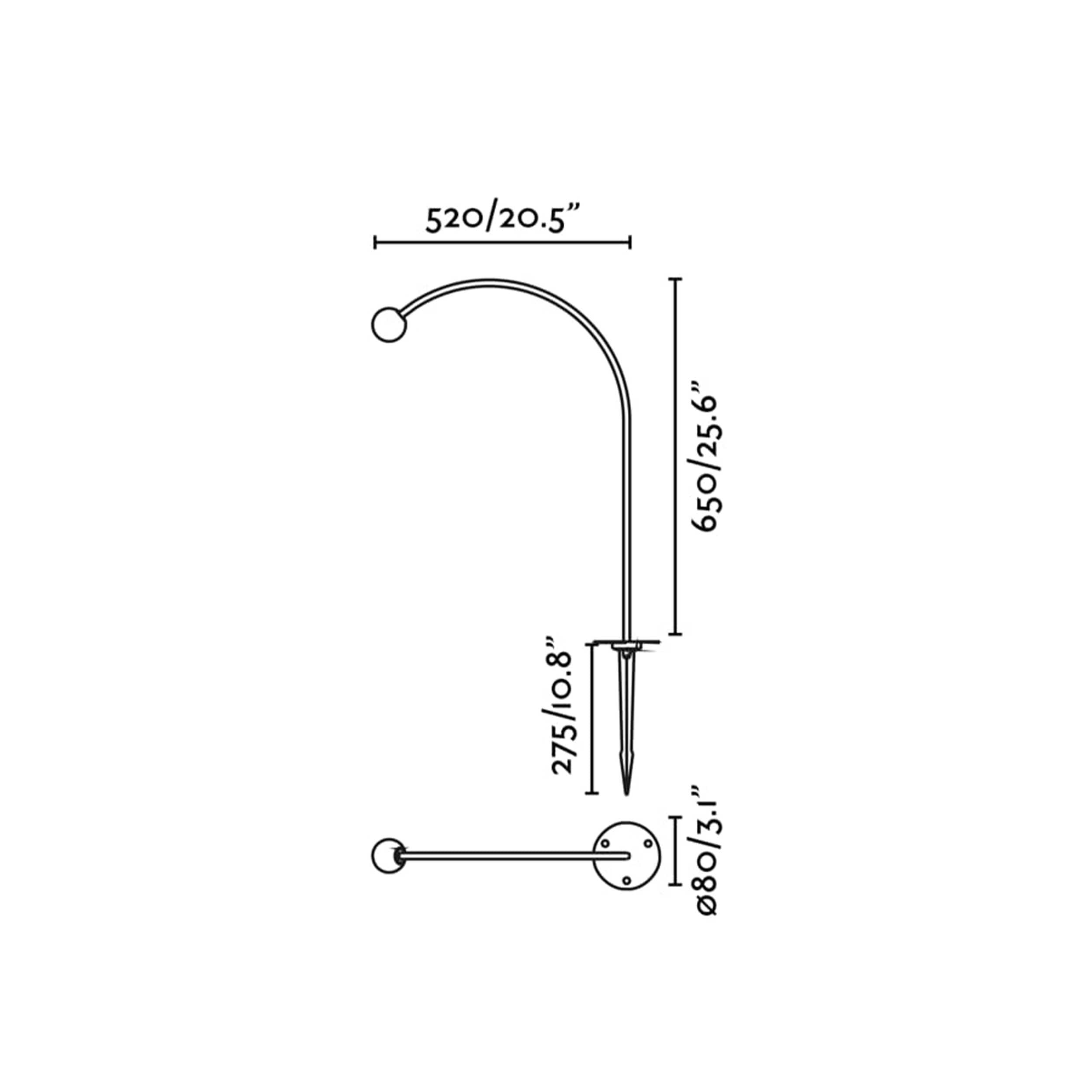 Faro Cuca LED sloupkové venkovní obloukové svítidlo IP65 220-240V