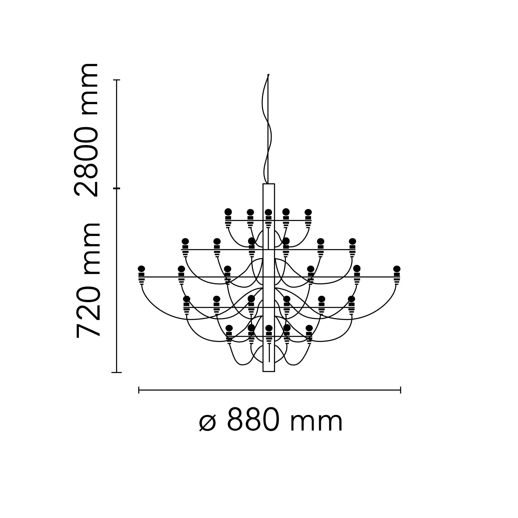 Flos 2097 E14 závěsný lustr