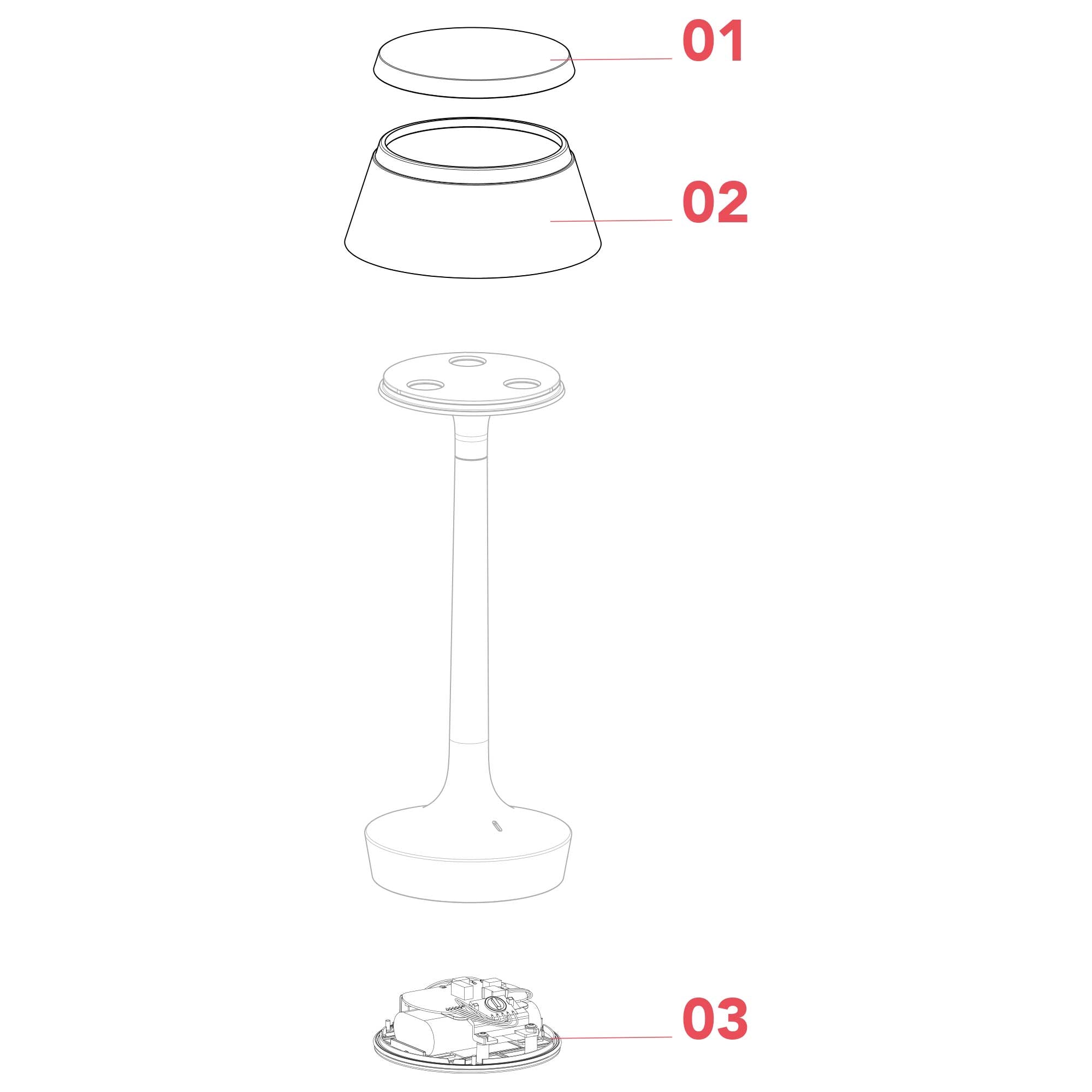 Flos Bon Jour Unplugged LED stolní přenosné svítidlo