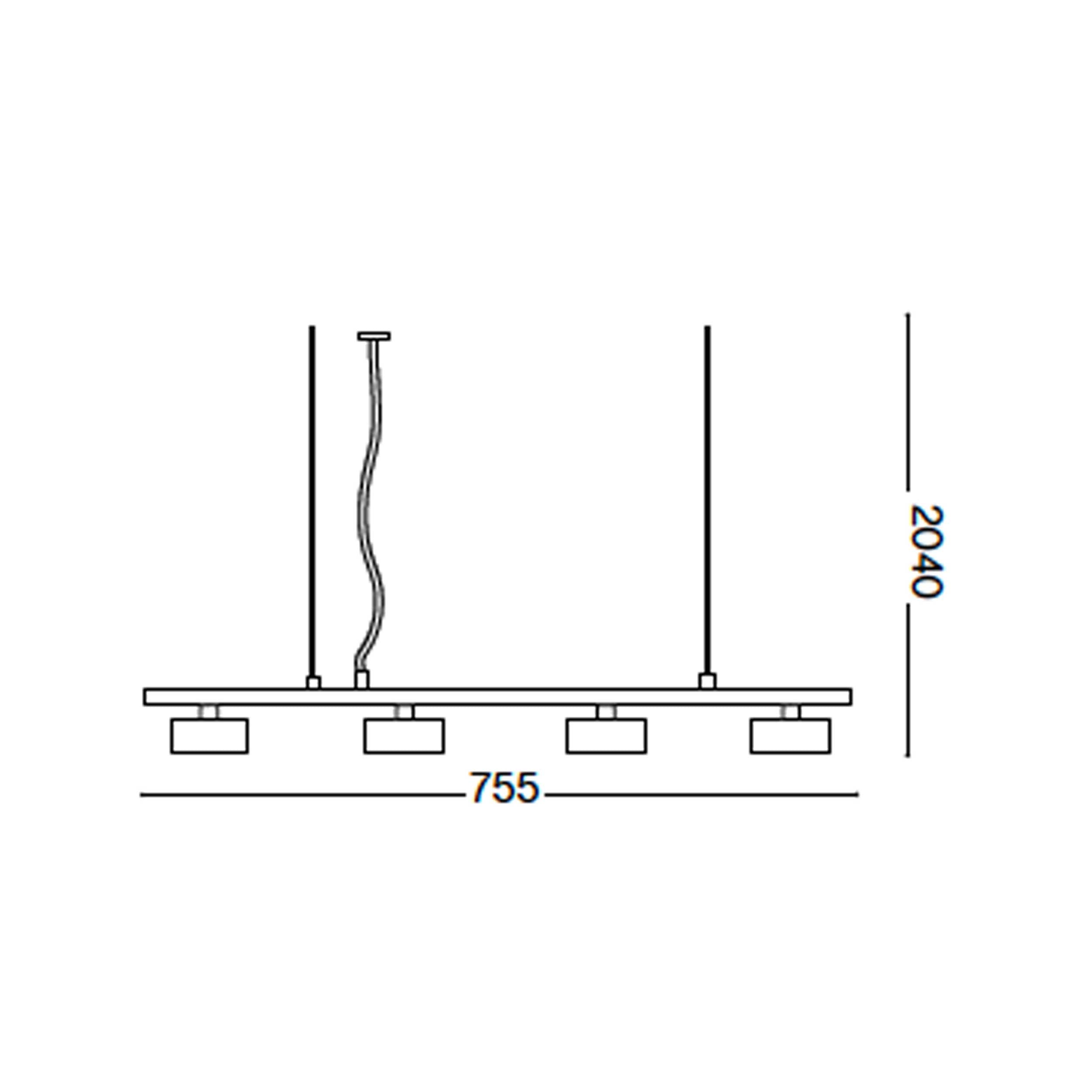 Ideal lux Minor GX53 linearna viseča svetilka