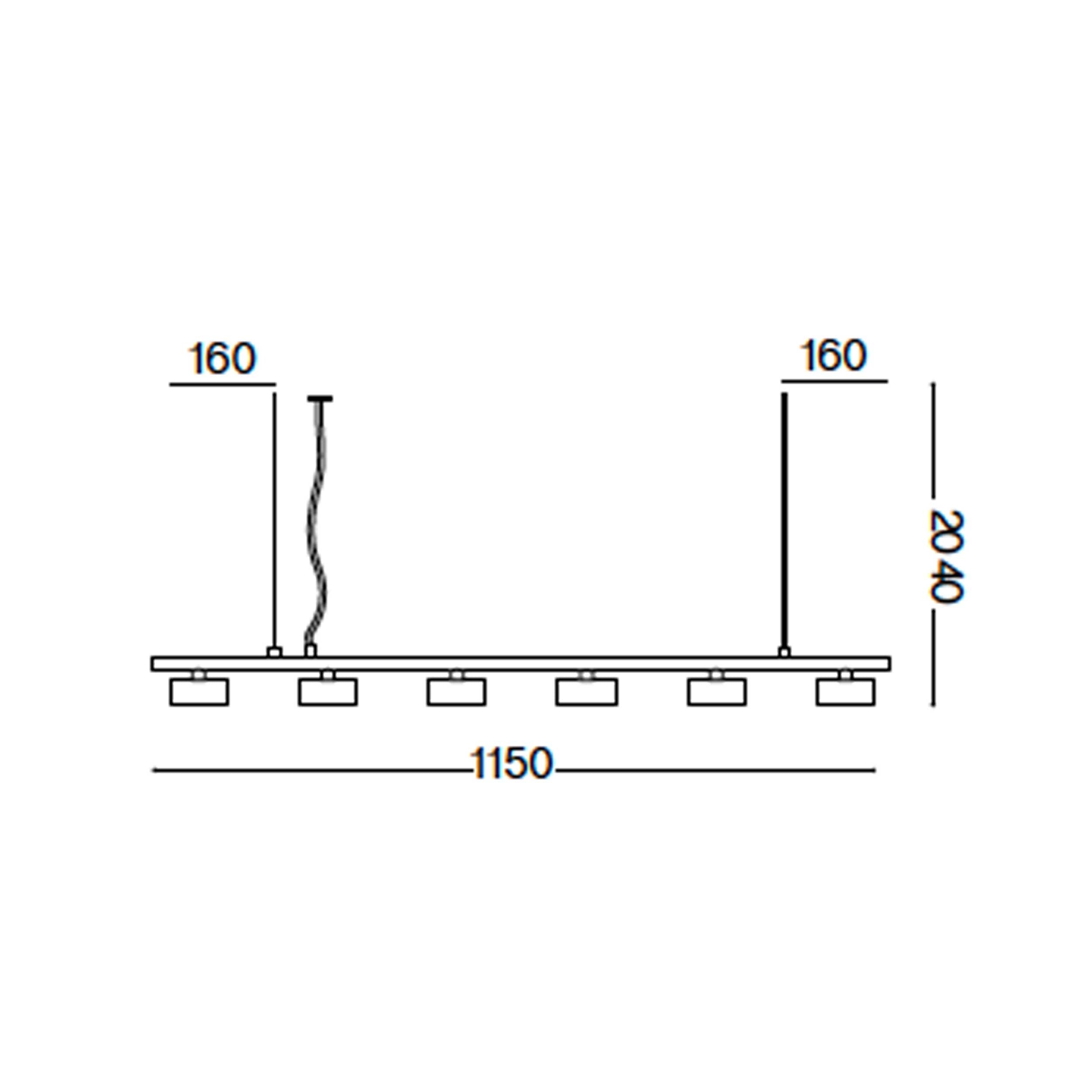 Ideal lux Minor GX53 linearna viseča svetilka