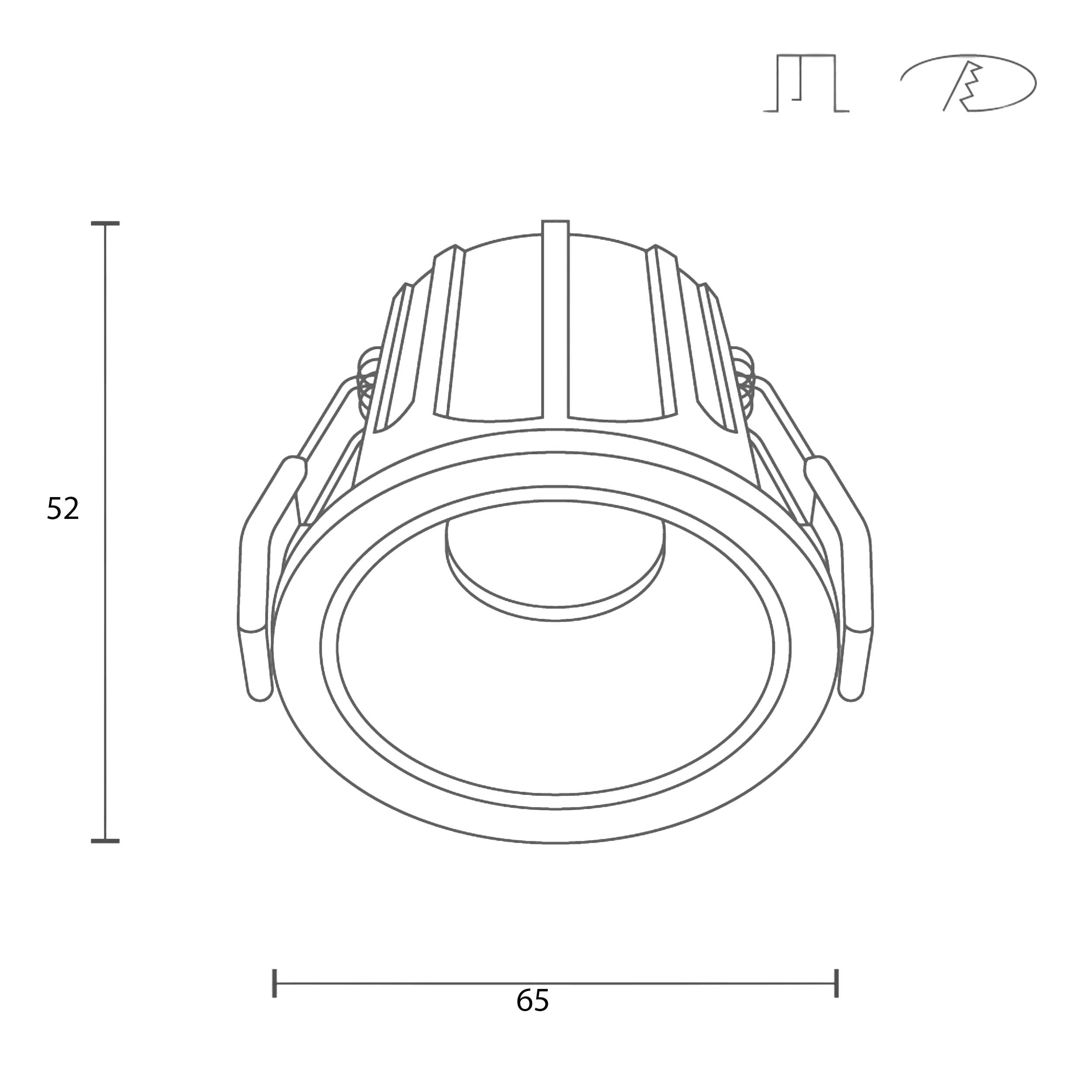 Maytoni downlight Alfa LED 36° vgradna okrogla svetilka, bela
