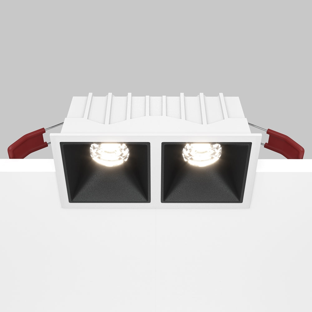 Maytoni downlight Alfa LED 10W 36° vgradna kvadratna svetilka, črna