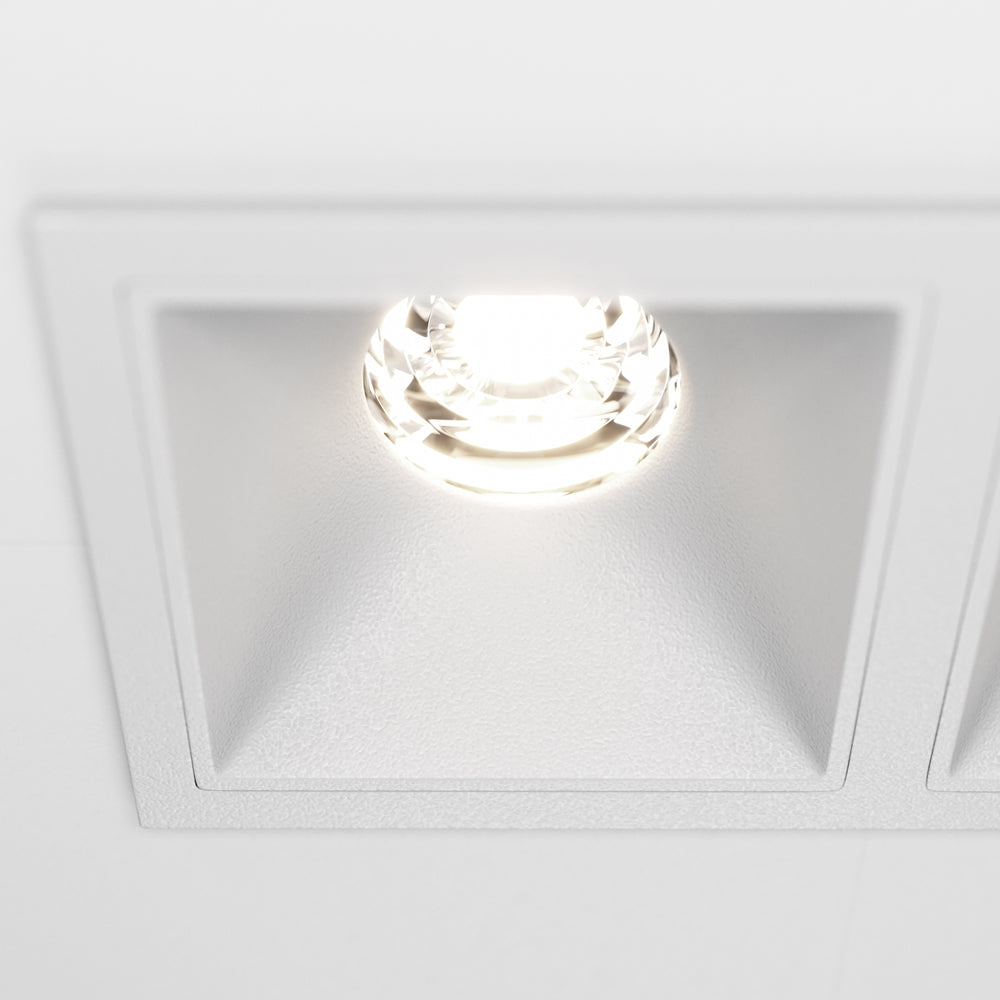 Maytoni downlight Alfa LED 10W 36° vgradna kvadratna svetilka, bela