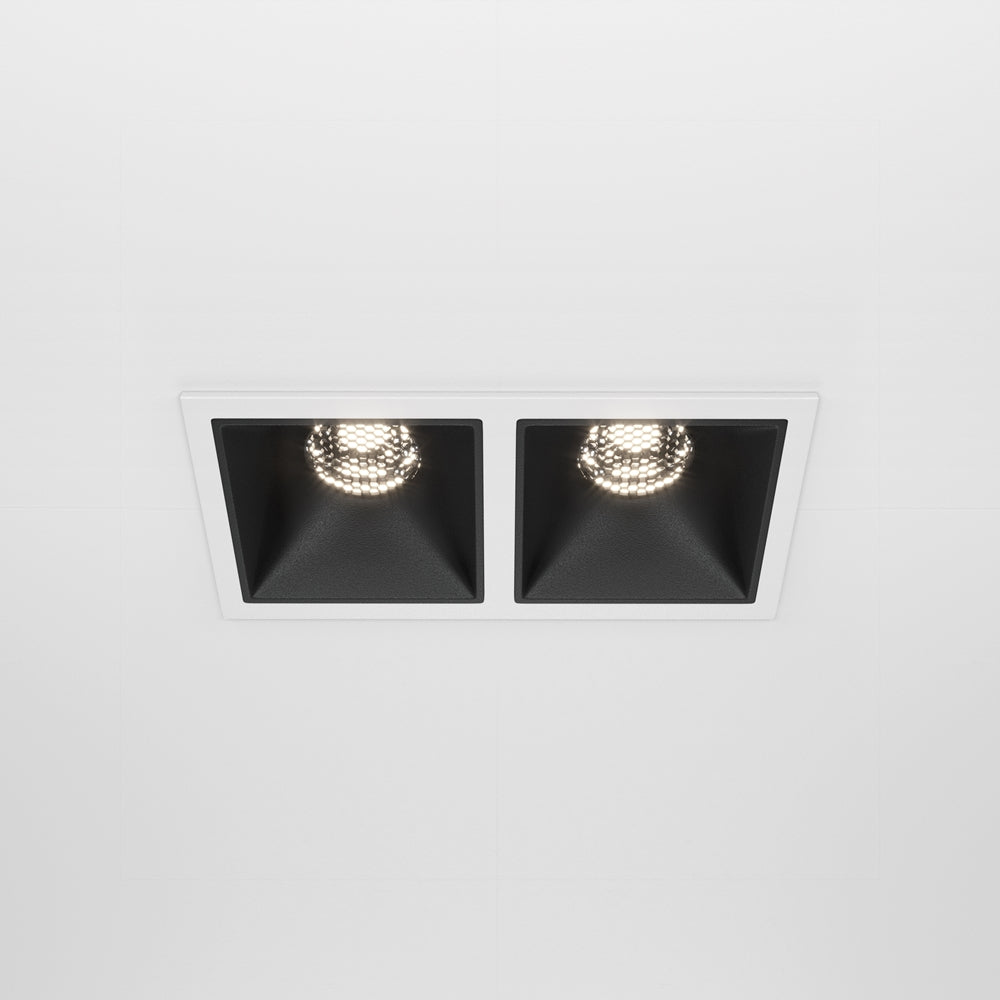 Maytoni downlight Alfa LED 10W 36° vgradna kvadratna svetilka, črna
