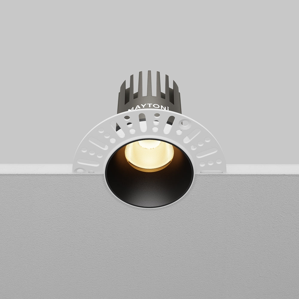 Maytoni downlight Dip LED 50° vgradna okrogla svetilka, črna