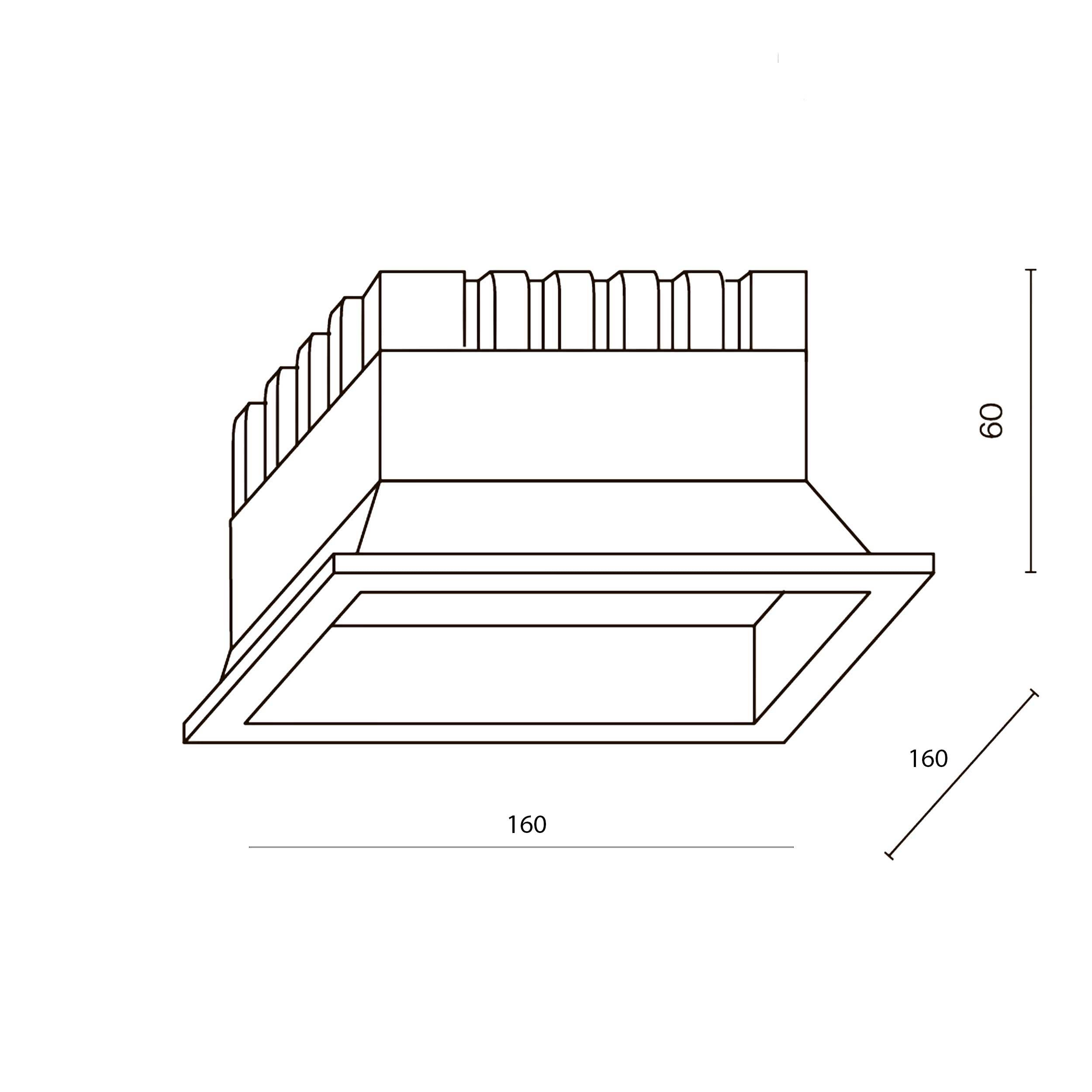Maytoni downlight Okno LED 24W 120° vgradna kvadratna svetilka