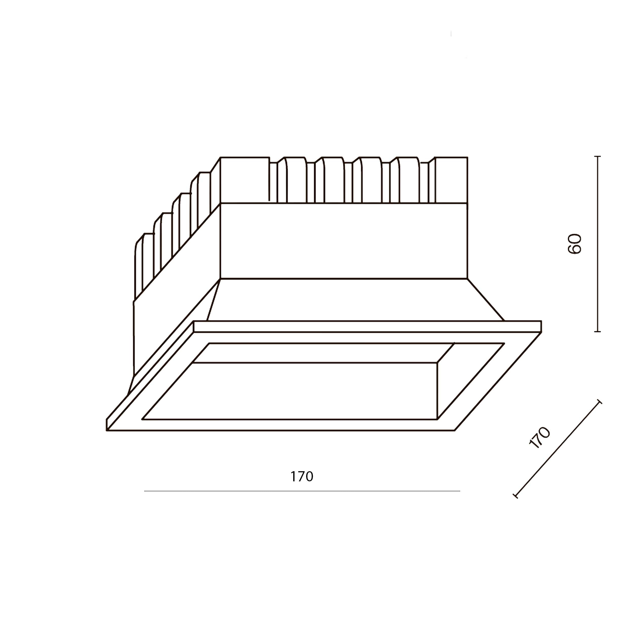 Maytoni downlight Okno LED 100° vgradna kvadratna svetilka