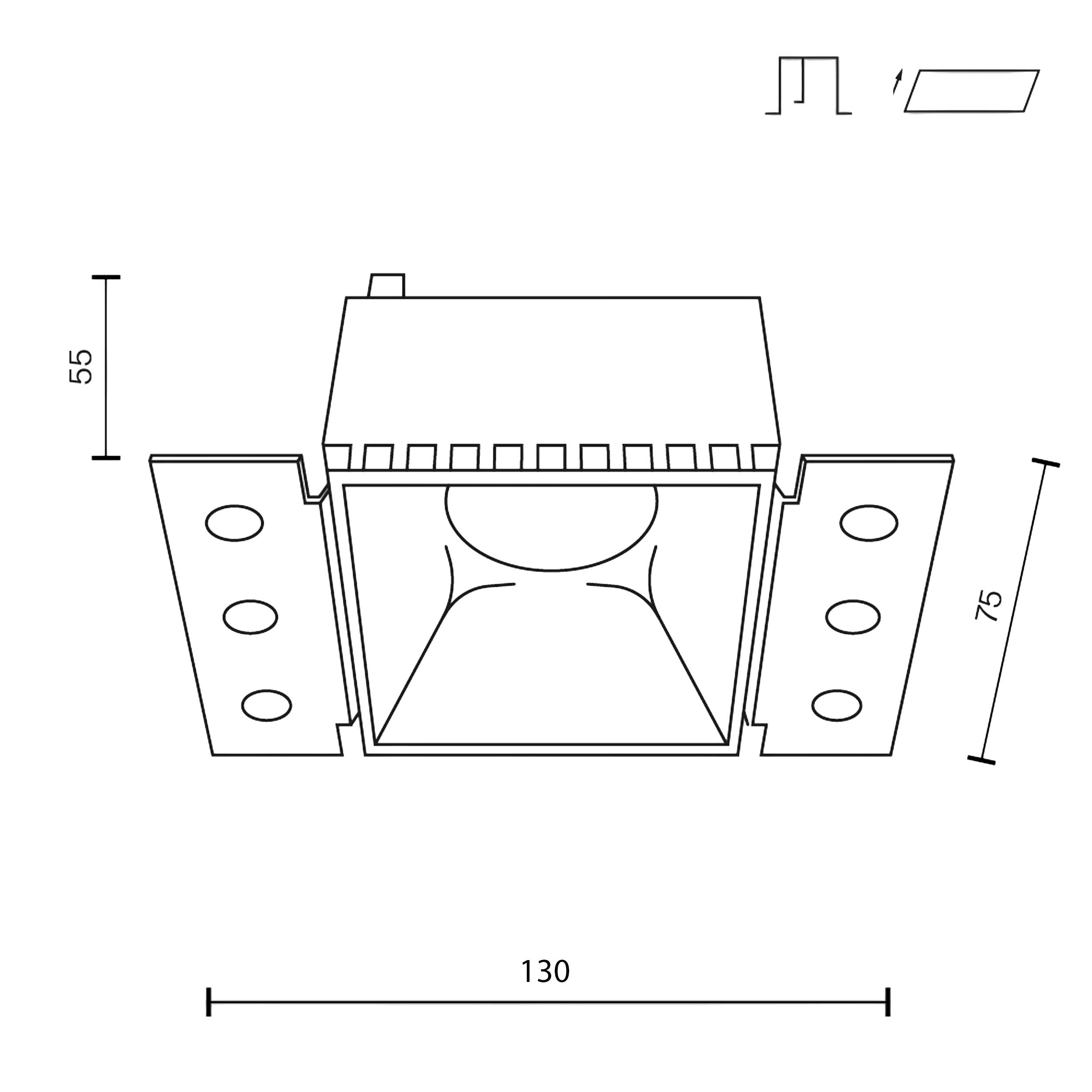 Maytoni downlight Share GU10 vgradna kvadratna svetilka