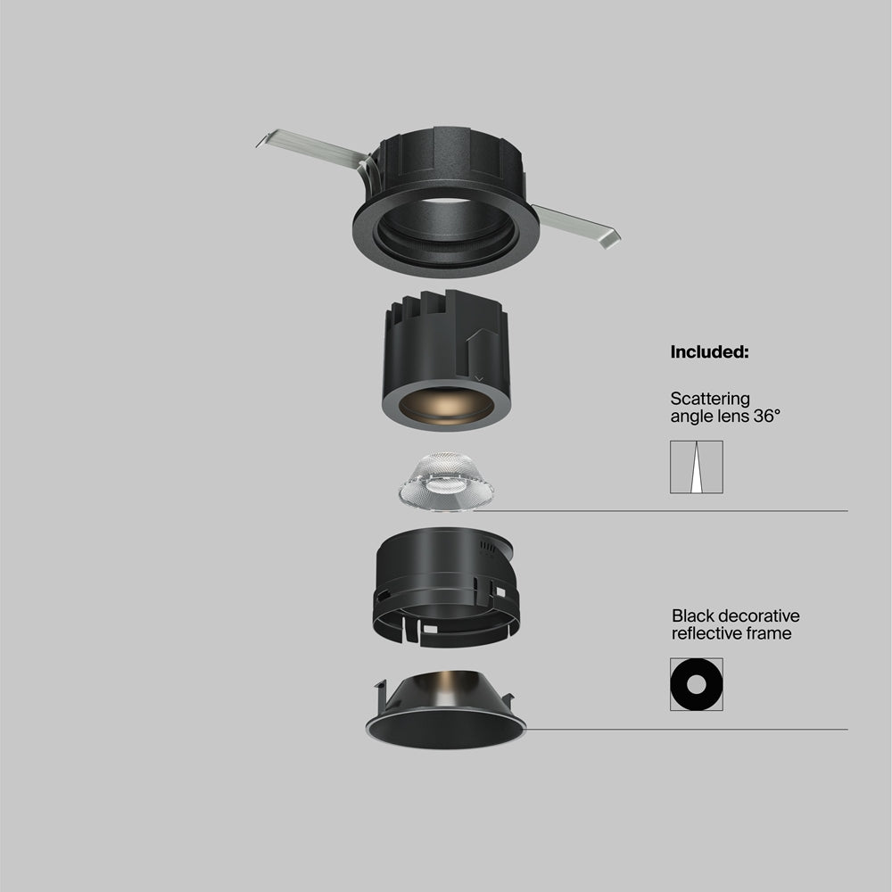 Maytoni downlight Wise LED 36° vgradna okrogla svetilka