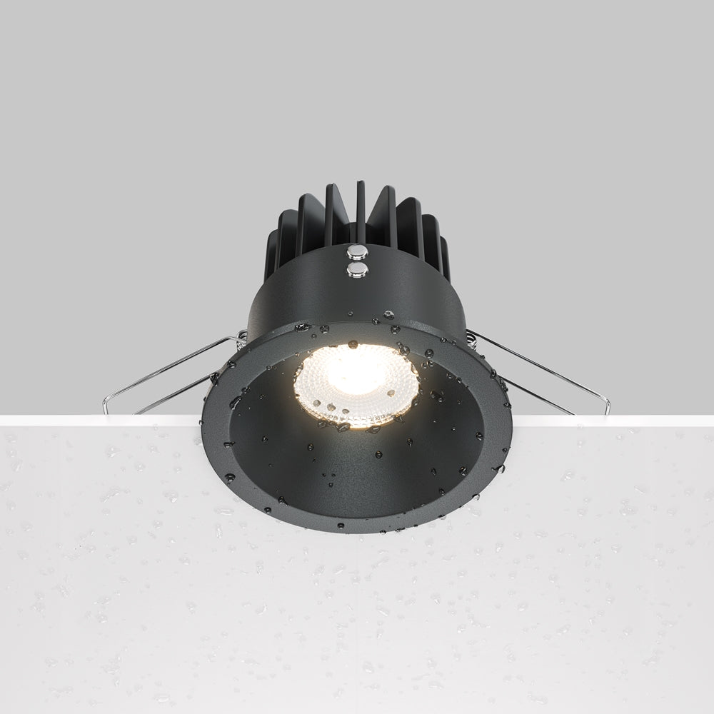 Maytoni downlight Zoom LED 60° vgradna okrogla svetilka, črna