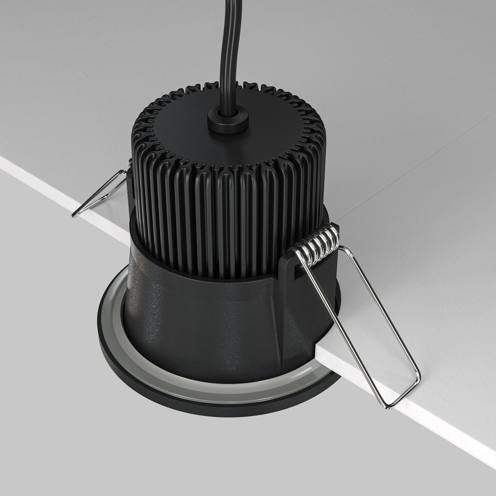 Maytoni downlight Zoom LED 60° vgradna okrogla svetilka, črna