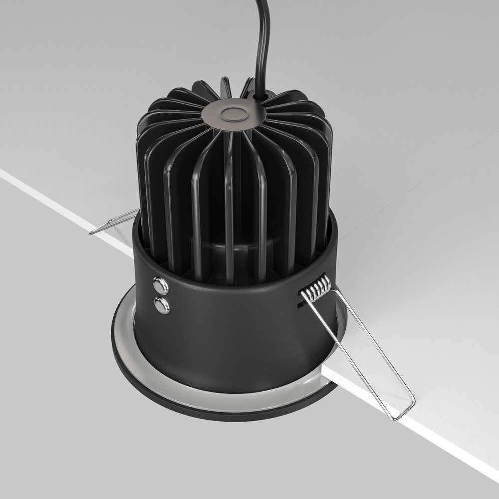 Maytoni downlight Zoom LED 60° vgradna okrogla svetilka, črna