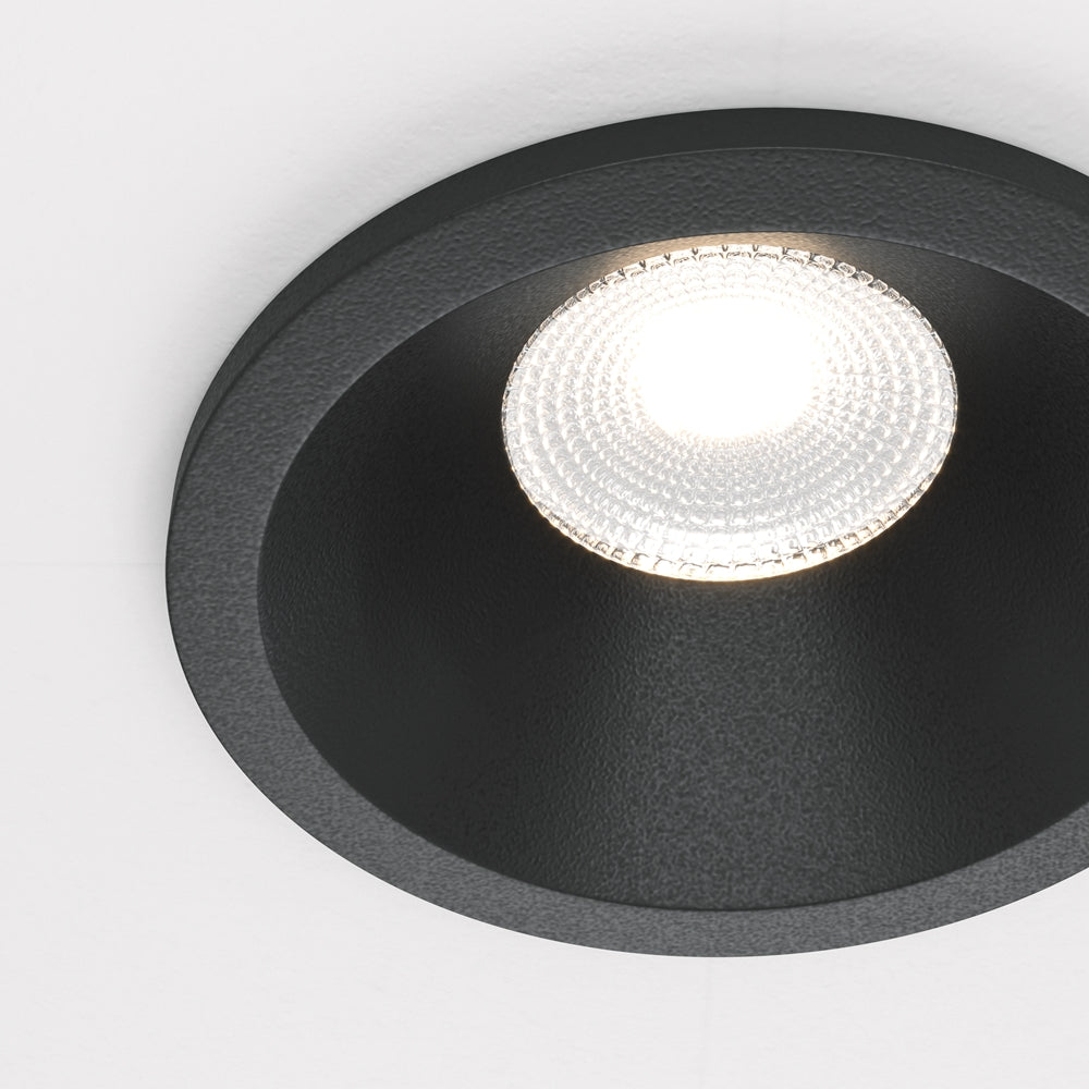 Maytoni downlight Zoom LED 60° vgradna okrogla svetilka, črna