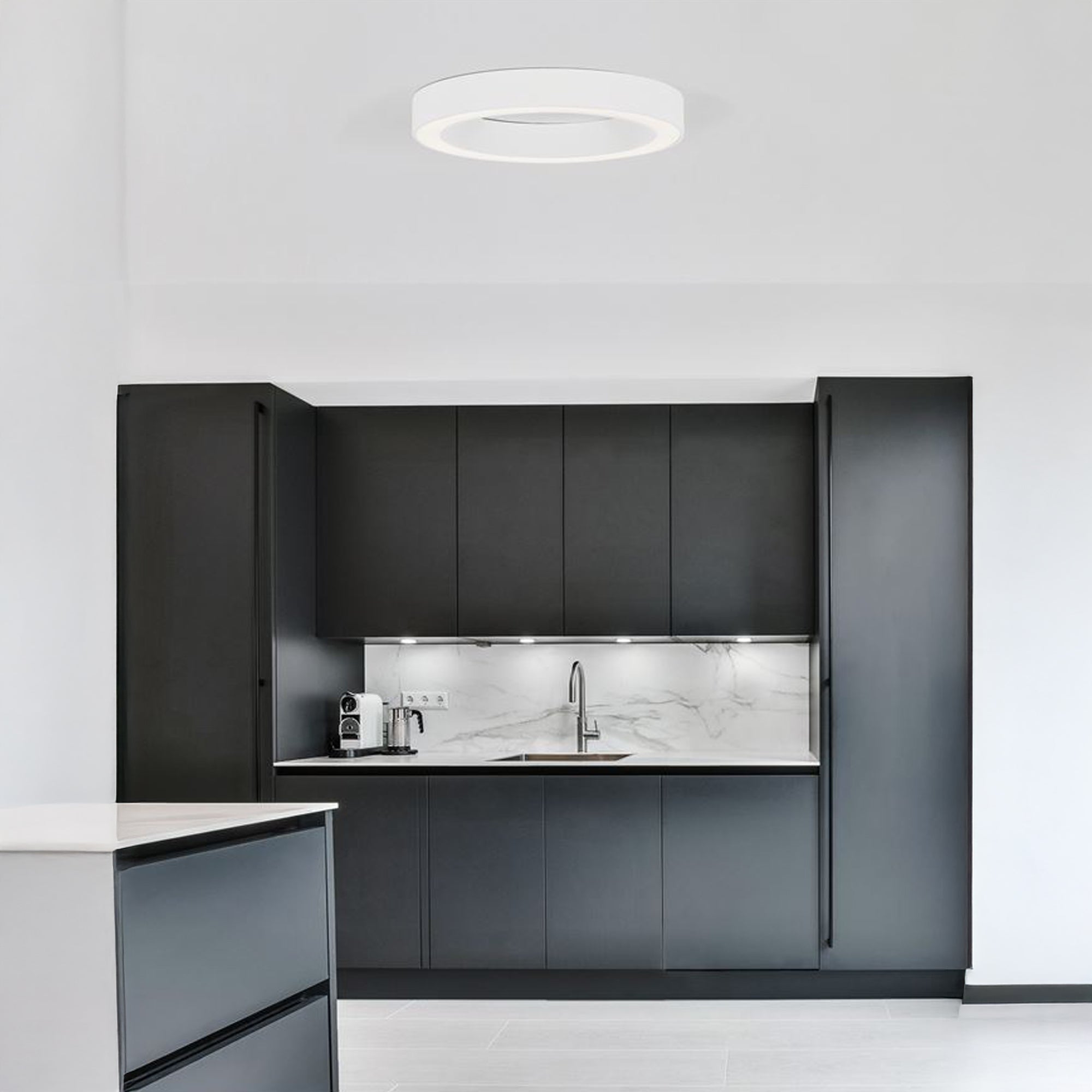 Nova Luce Morbido LED kruhové přisazené svítidlo CCT s ovladačem + app