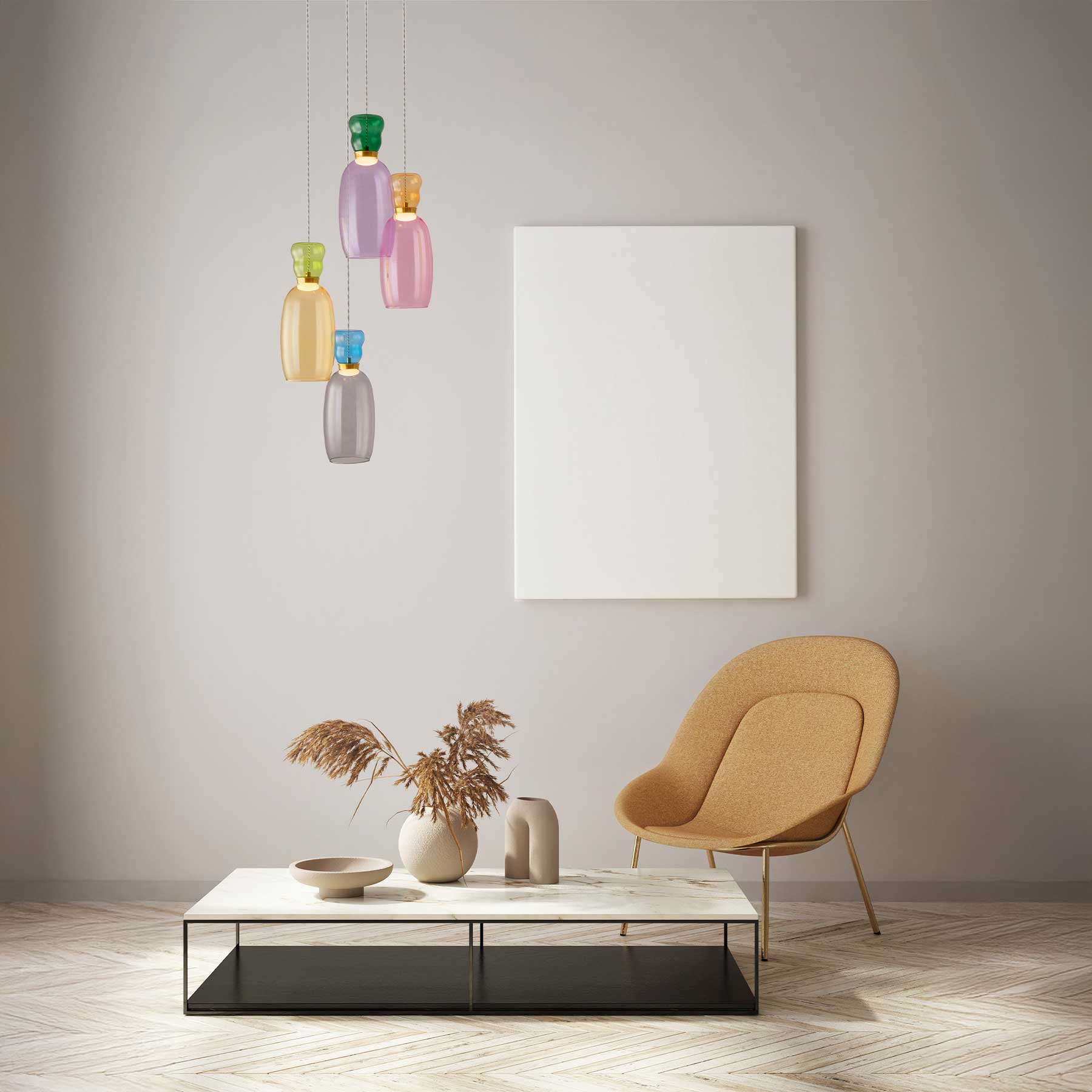 Nova Luce Pluma LED skleněné závěsné svítidlo