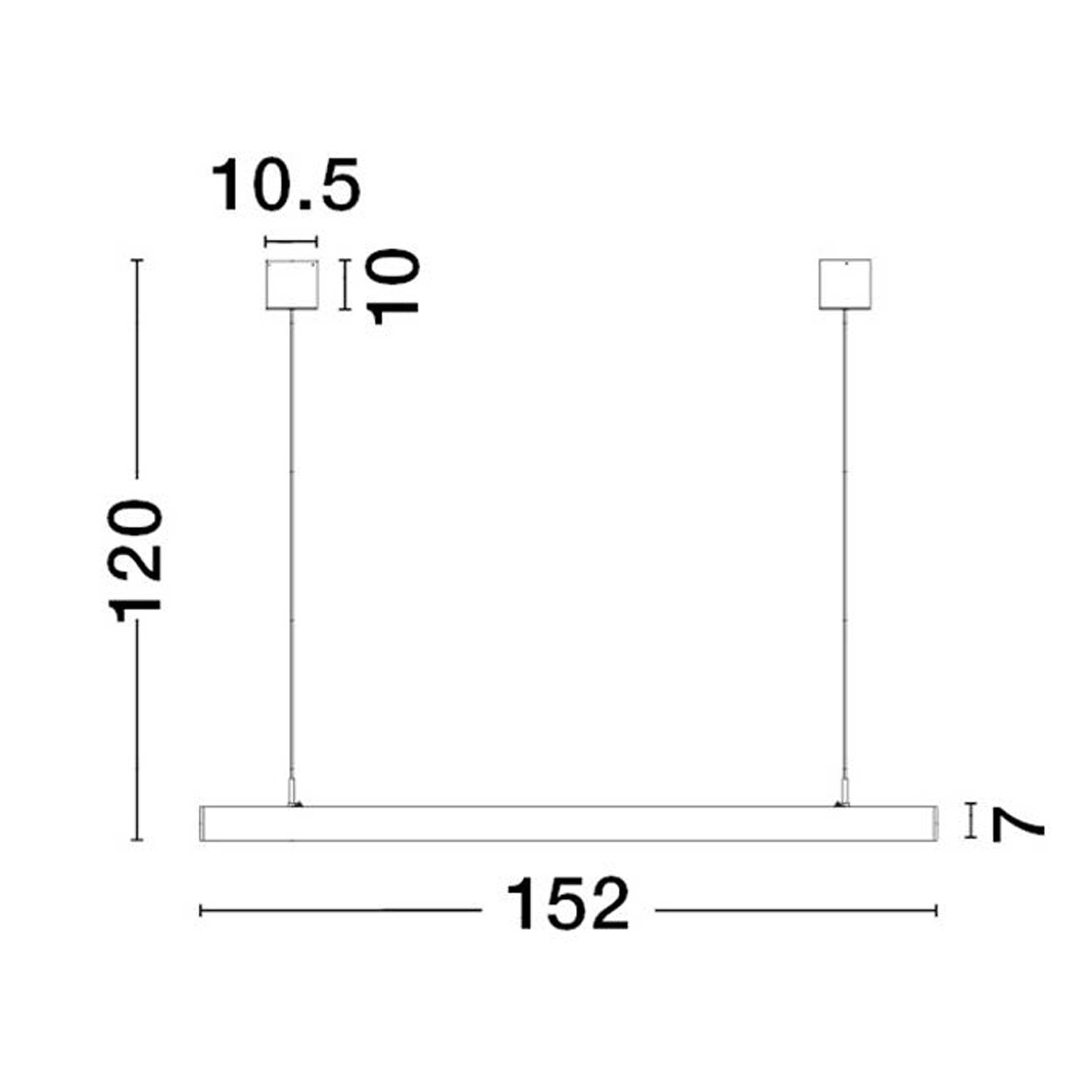 Nova Luce Elettra LED pendant linear light