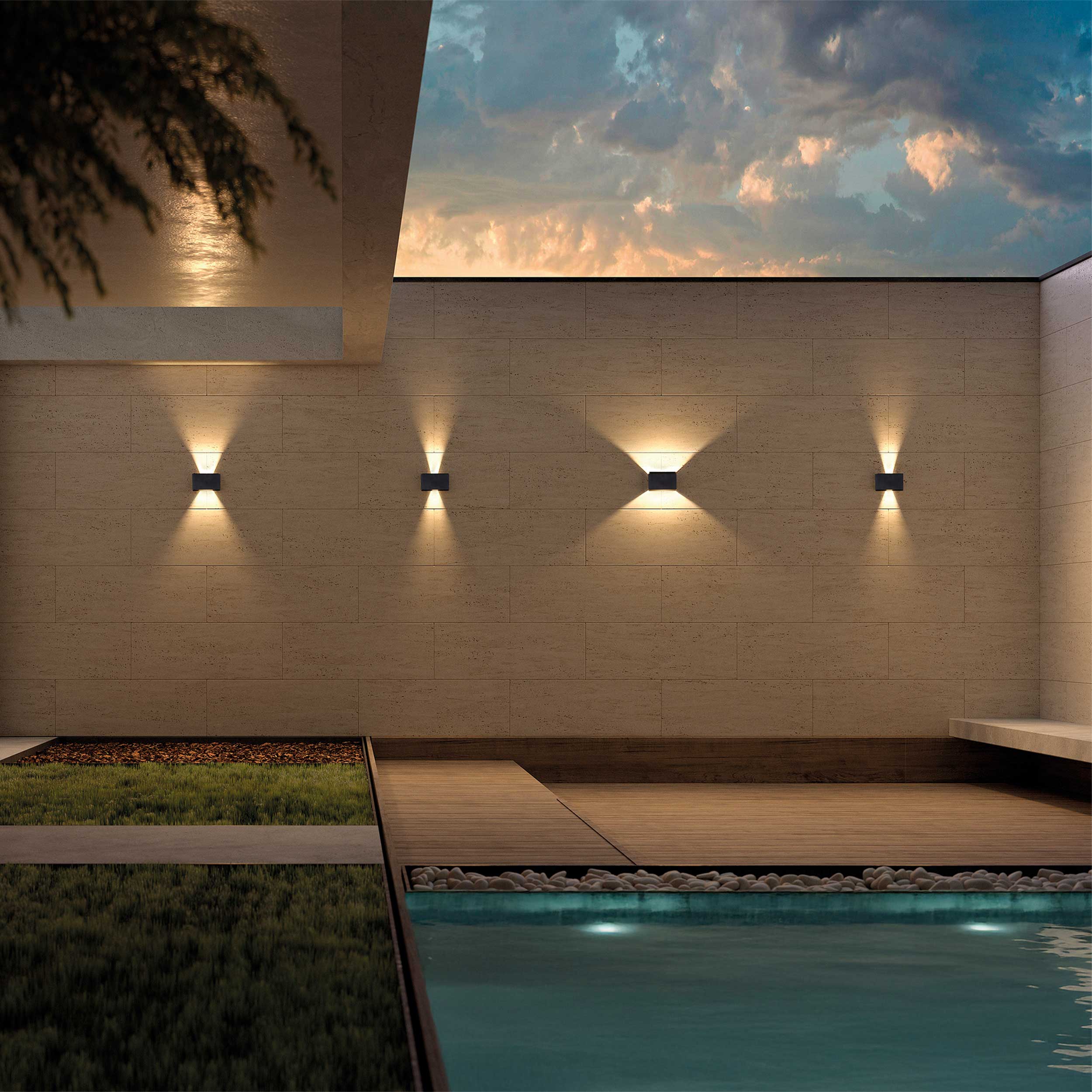 Dopo Beam 180 up/down LED přisazené svítidlo IP65