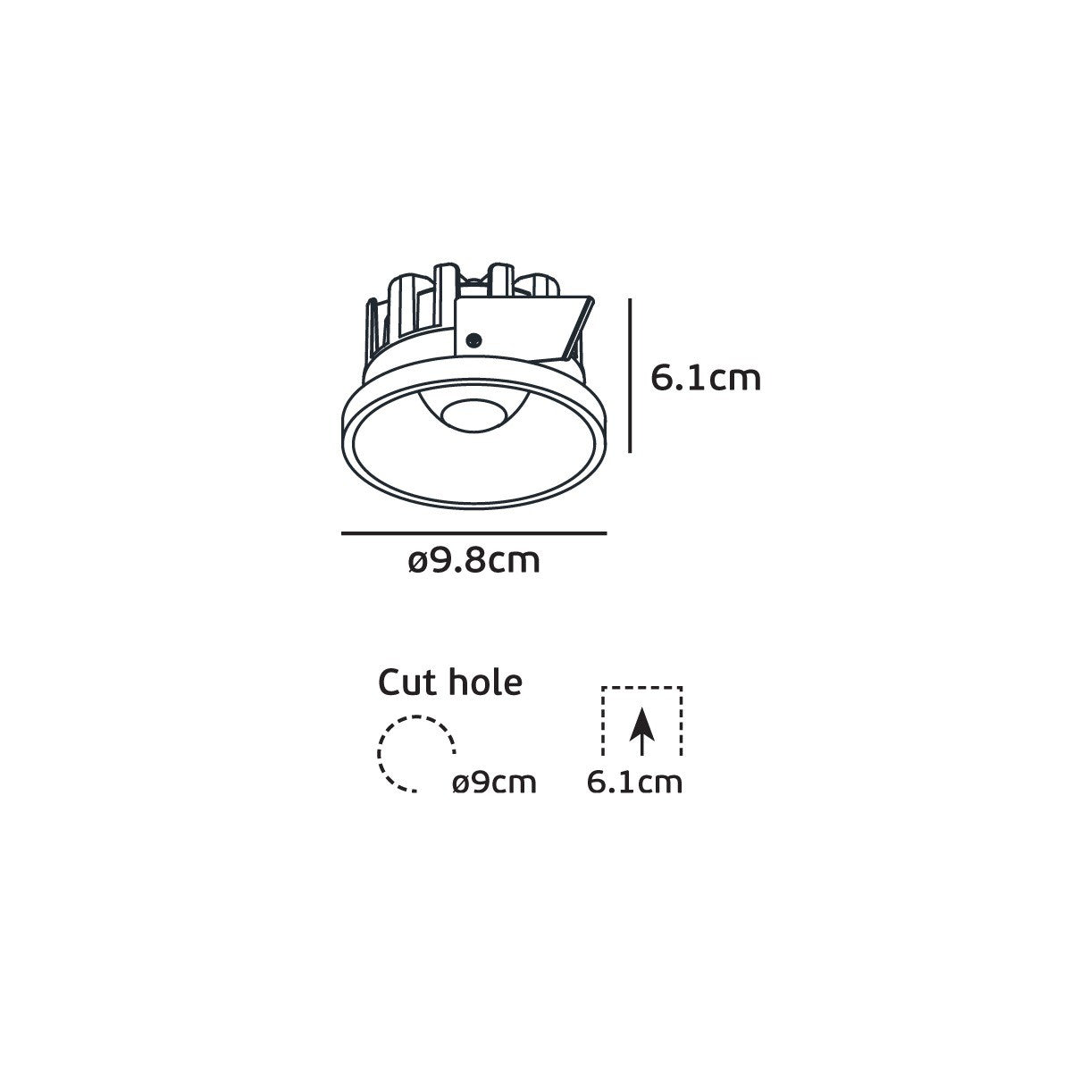 VK Light Poc LED vgradna svetilka IP44