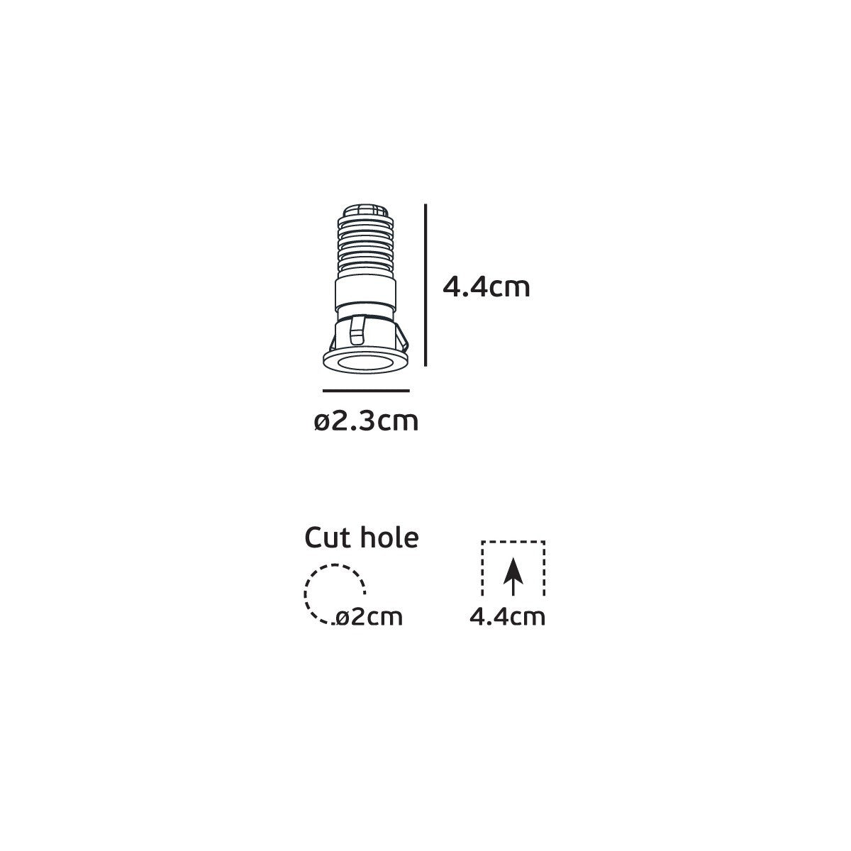 VK Light Smol LED vgradna miniaturna svetilka