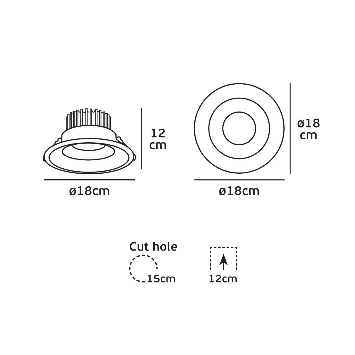 VK Light Uta LED vgradna svetilka IP65